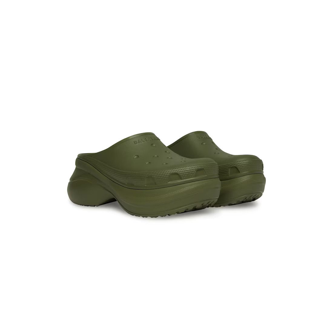 Balenciaga × Crocs o1in1g0225 Crocs™ Mules in Dark Green Size US 10 / EU 43 - 2 Thumbnail