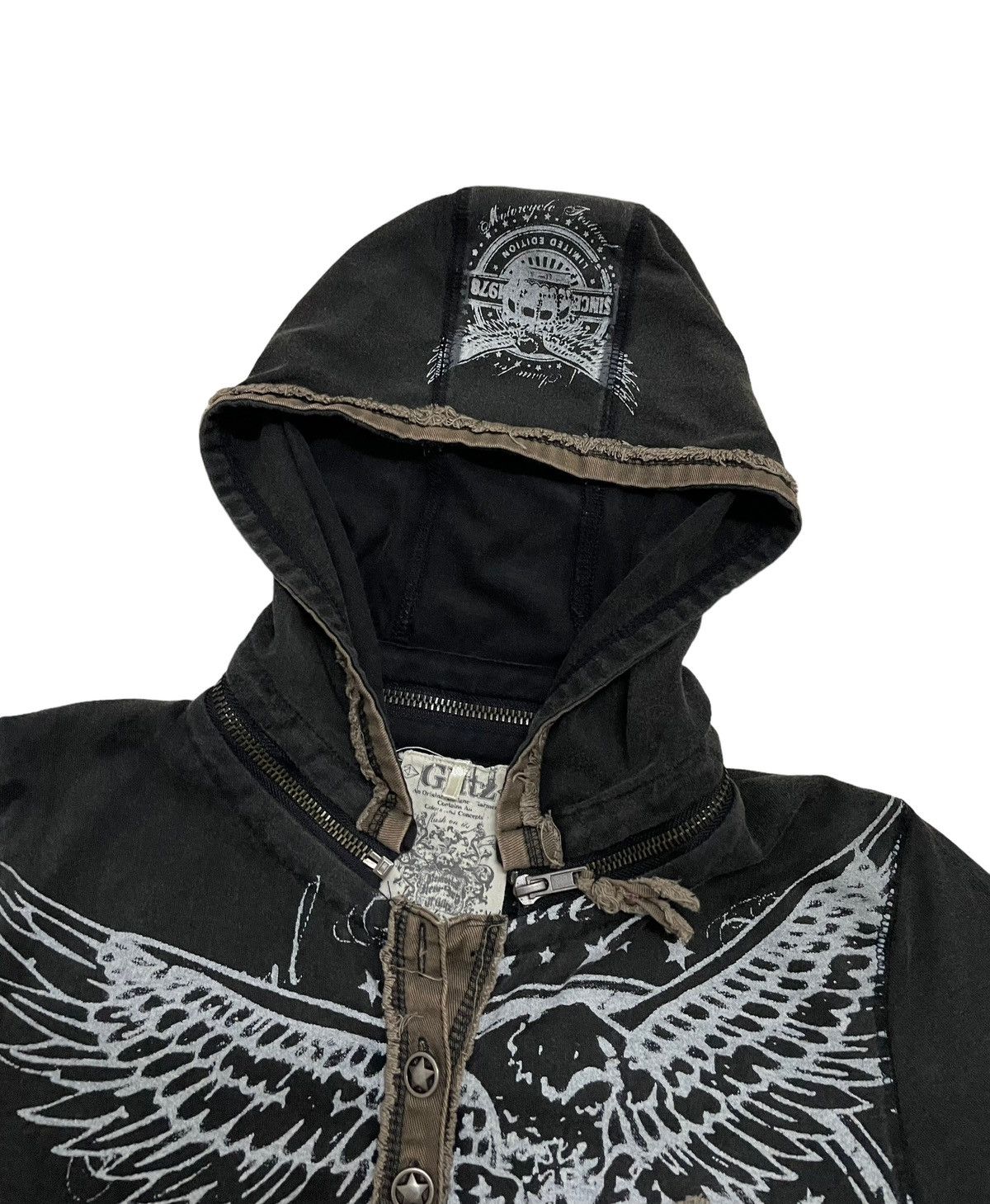 Japanese Brand Japanese Brand Glitz Motorcycle Festival Hooded Tshirt Size M / US 6-8 / IT 42-44 - 2 Thumbnail
