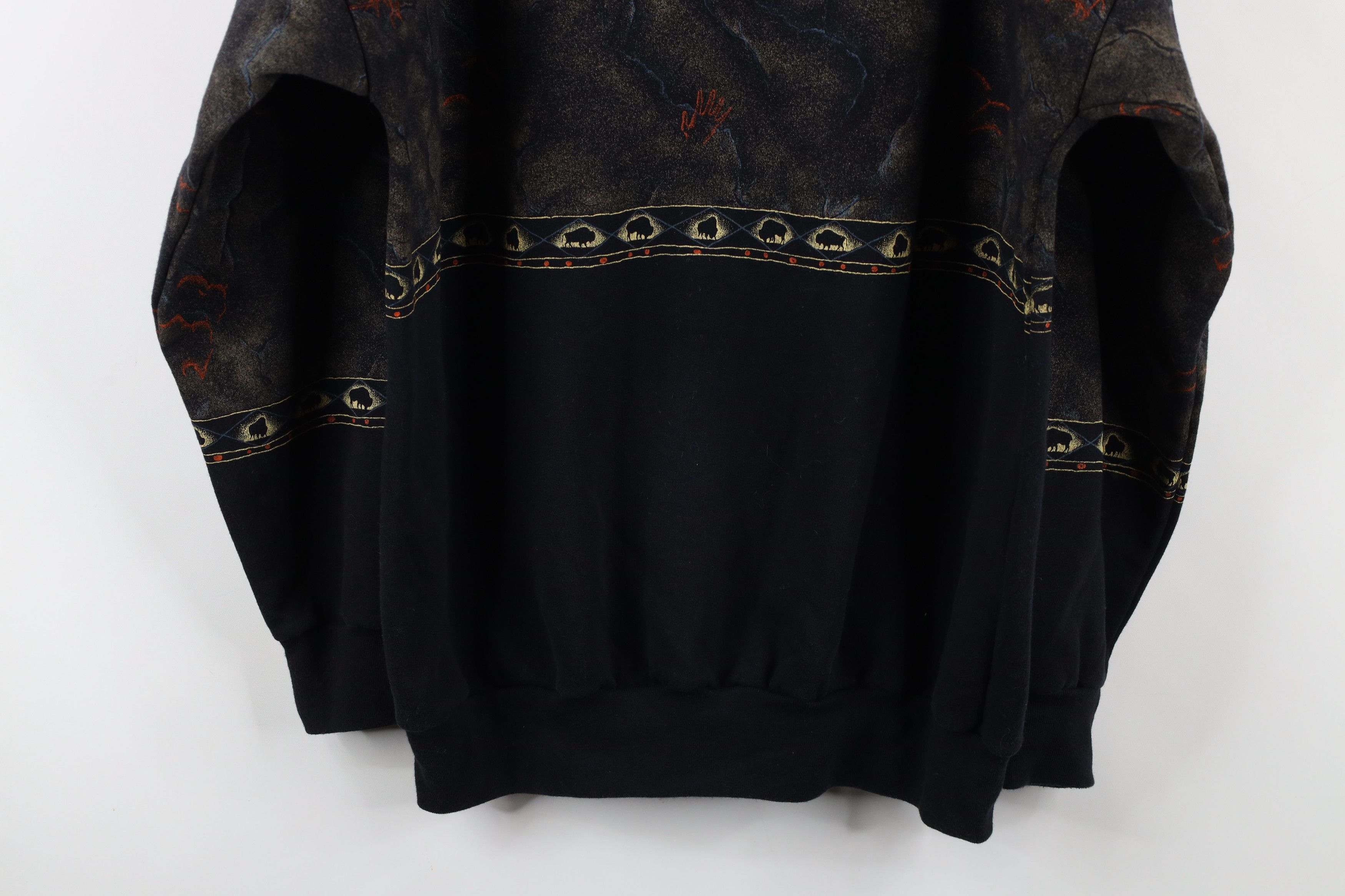 Vintage Vintage 90s Streetwear Print Bison Nature Sweatshirt USA Size US L / EU 52-54 / 3 - 12 Thumbnail