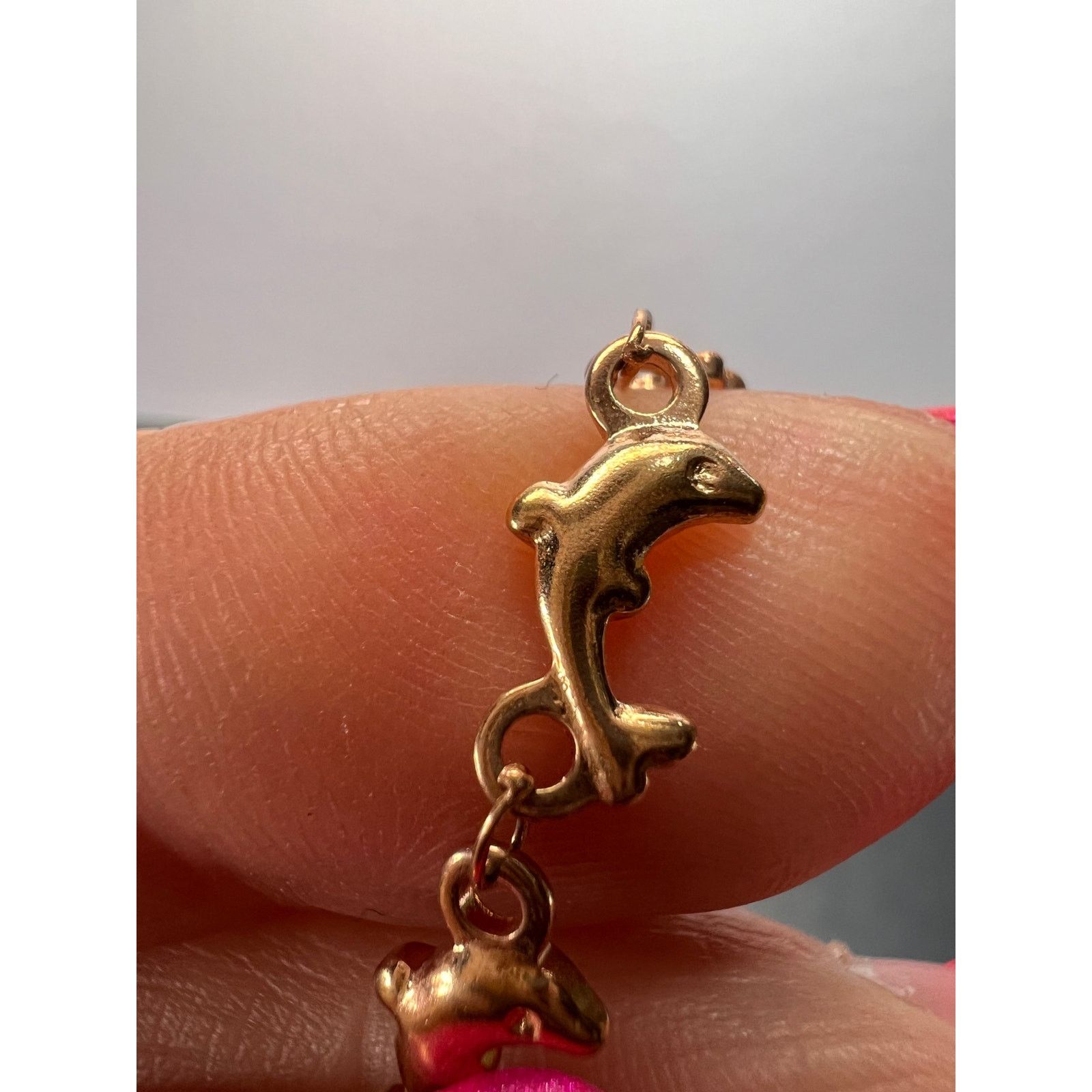 Other Rose gold over stainless steel dolphins 20 inch necklace Size ONE SIZE - 5 Thumbnail
