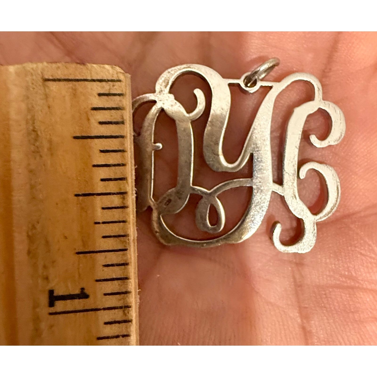 Other Vintage Monogram Sterling Silver 925 Pendant Authentic Size ONE SIZE - 5 Thumbnail