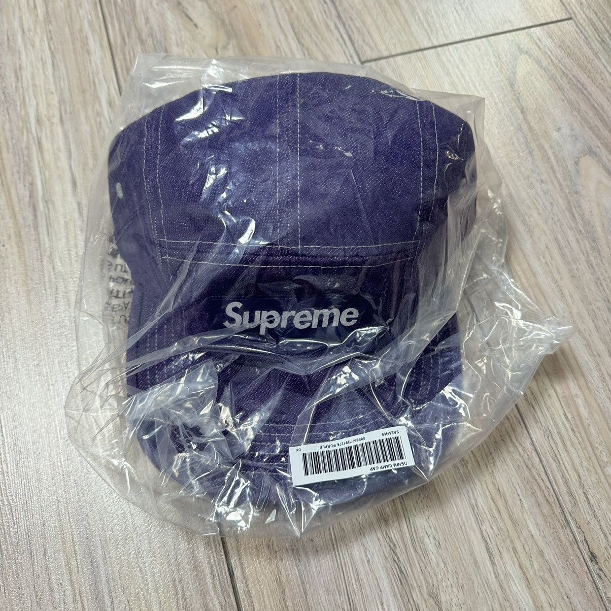 Supreme Supreme Denim Camp Cap Purple Deadstock DS Size ONE SIZE - 3 Thumbnail
