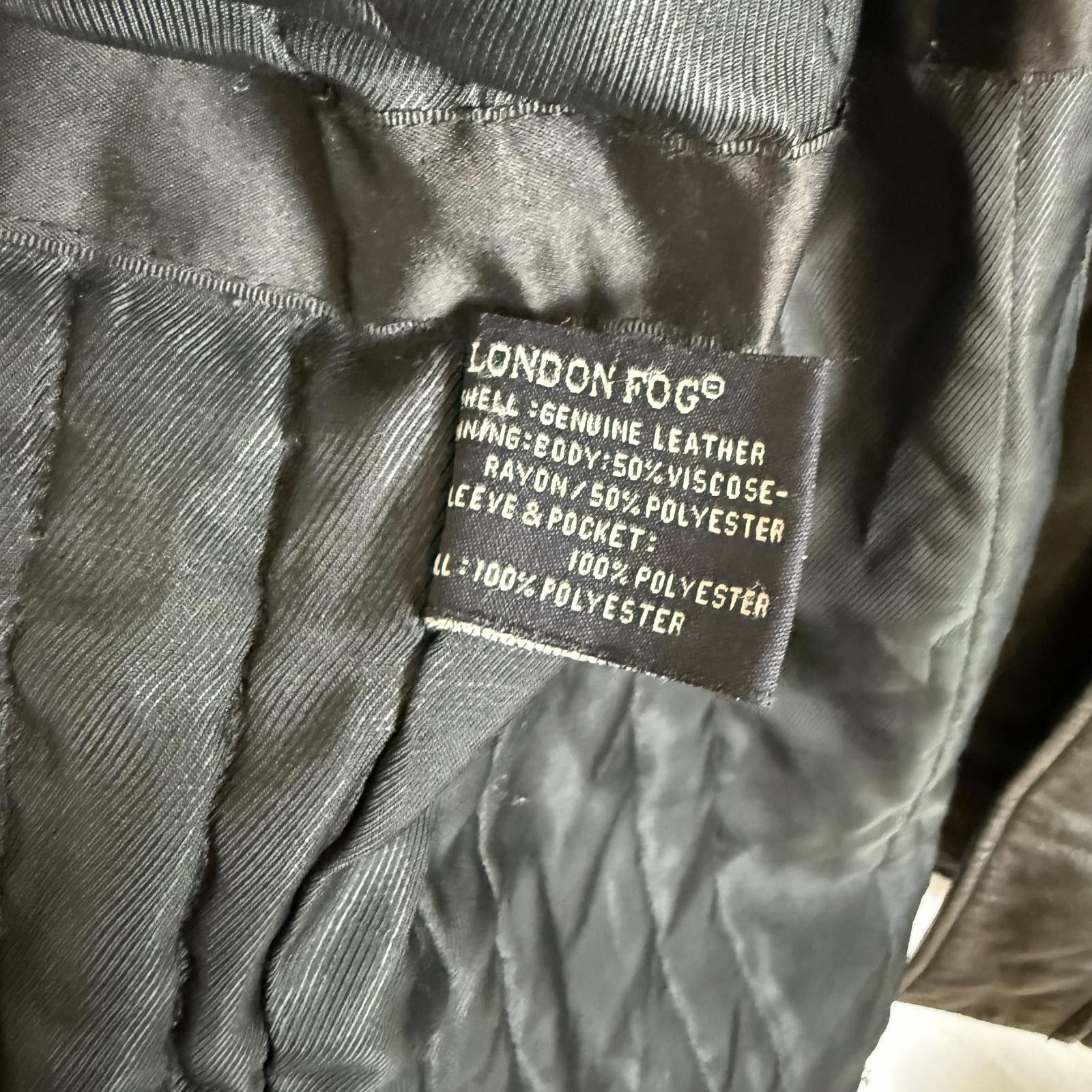 London Fog London Fog Black Leather Jacket Size XL Size US XL / EU 56 / 4 - 6 Thumbnail