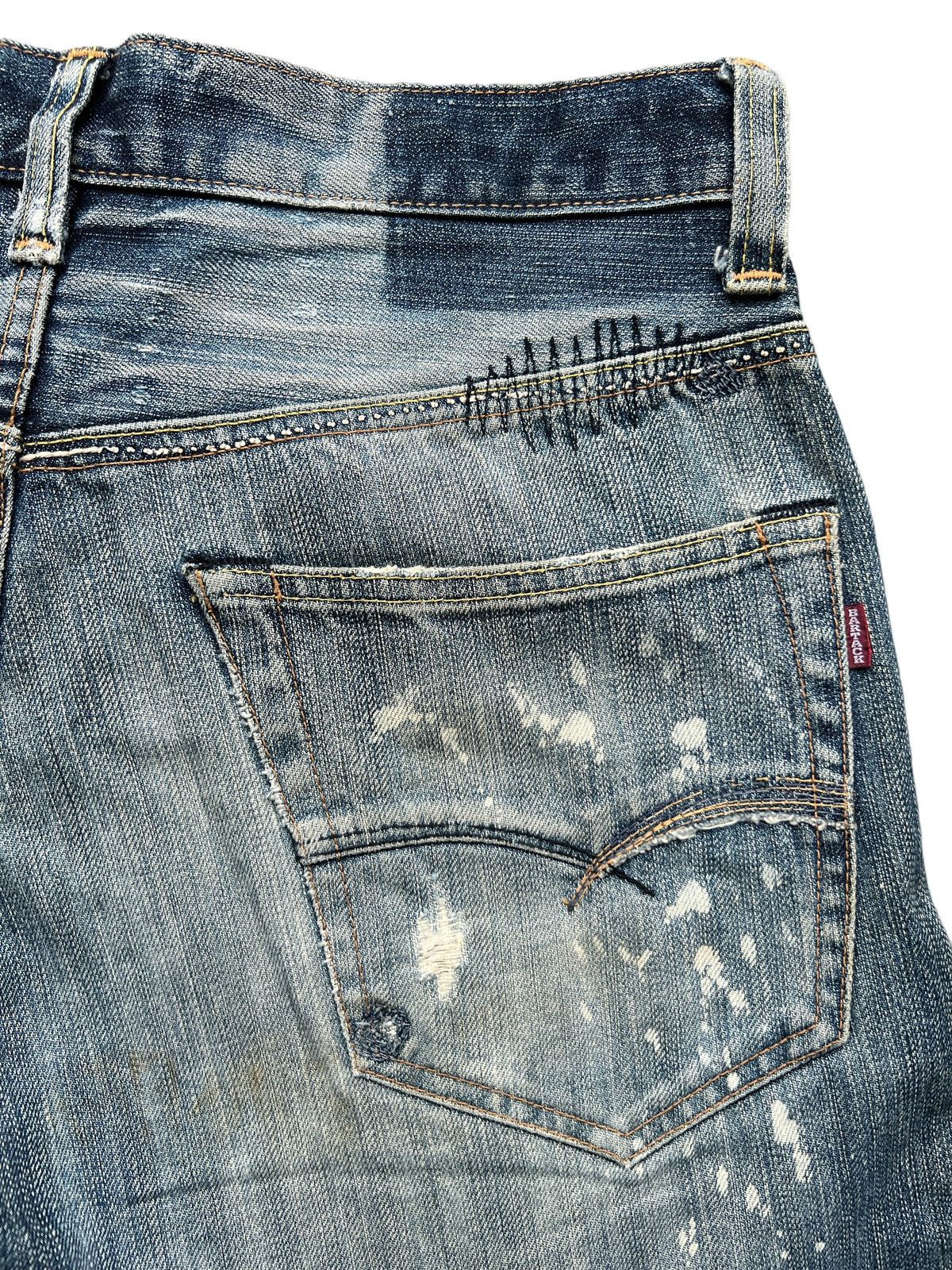 Japanese Brand BartackJapan Selvedge Patchwork Distressed Denim Jeans 32x32 Size US 32 / EU 48 - 14 Thumbnail