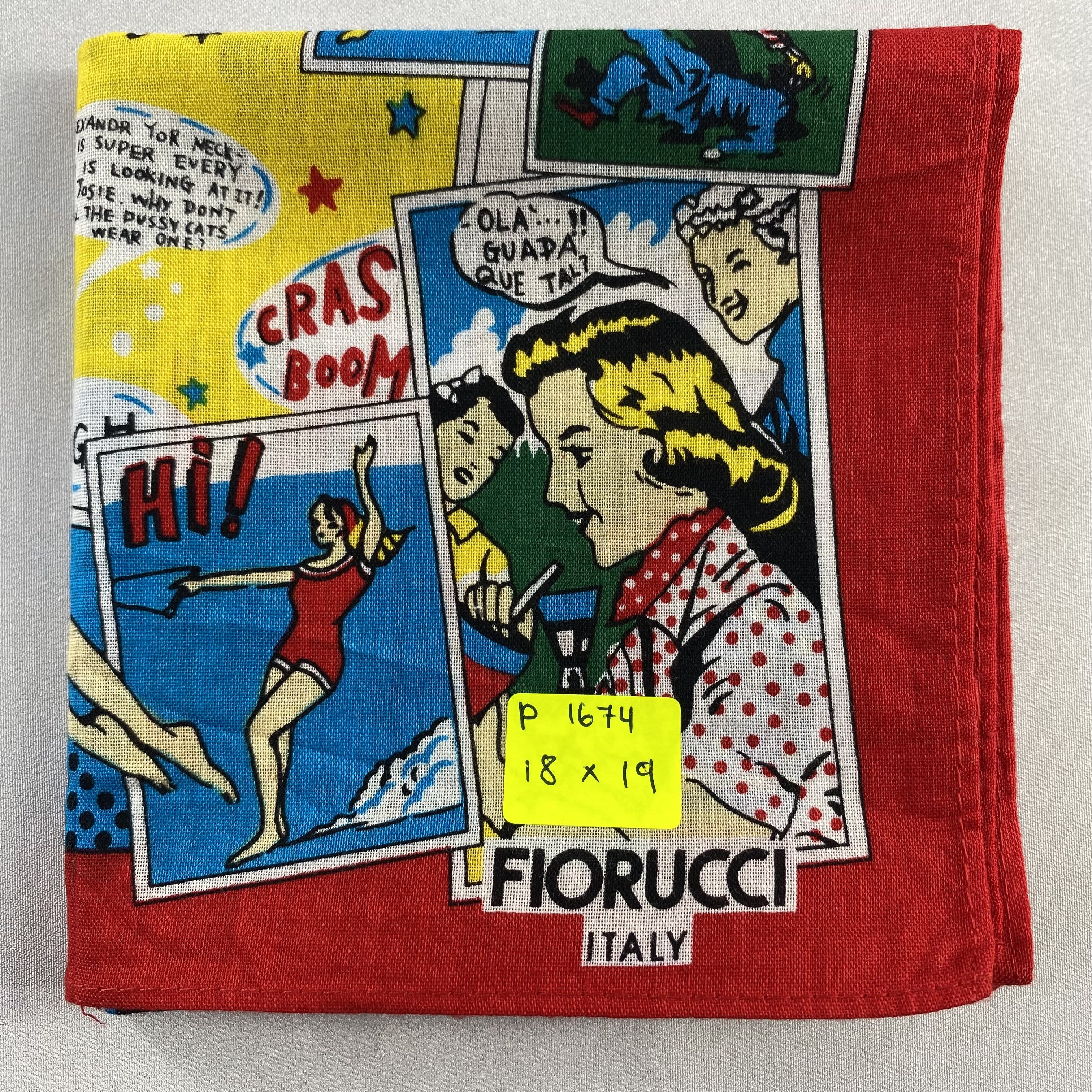 Fiorucci × Vintage Fiorucci Handkerchief / Neckerchief / Bandana-P1674 Size ONE SIZE - 5 Thumbnail