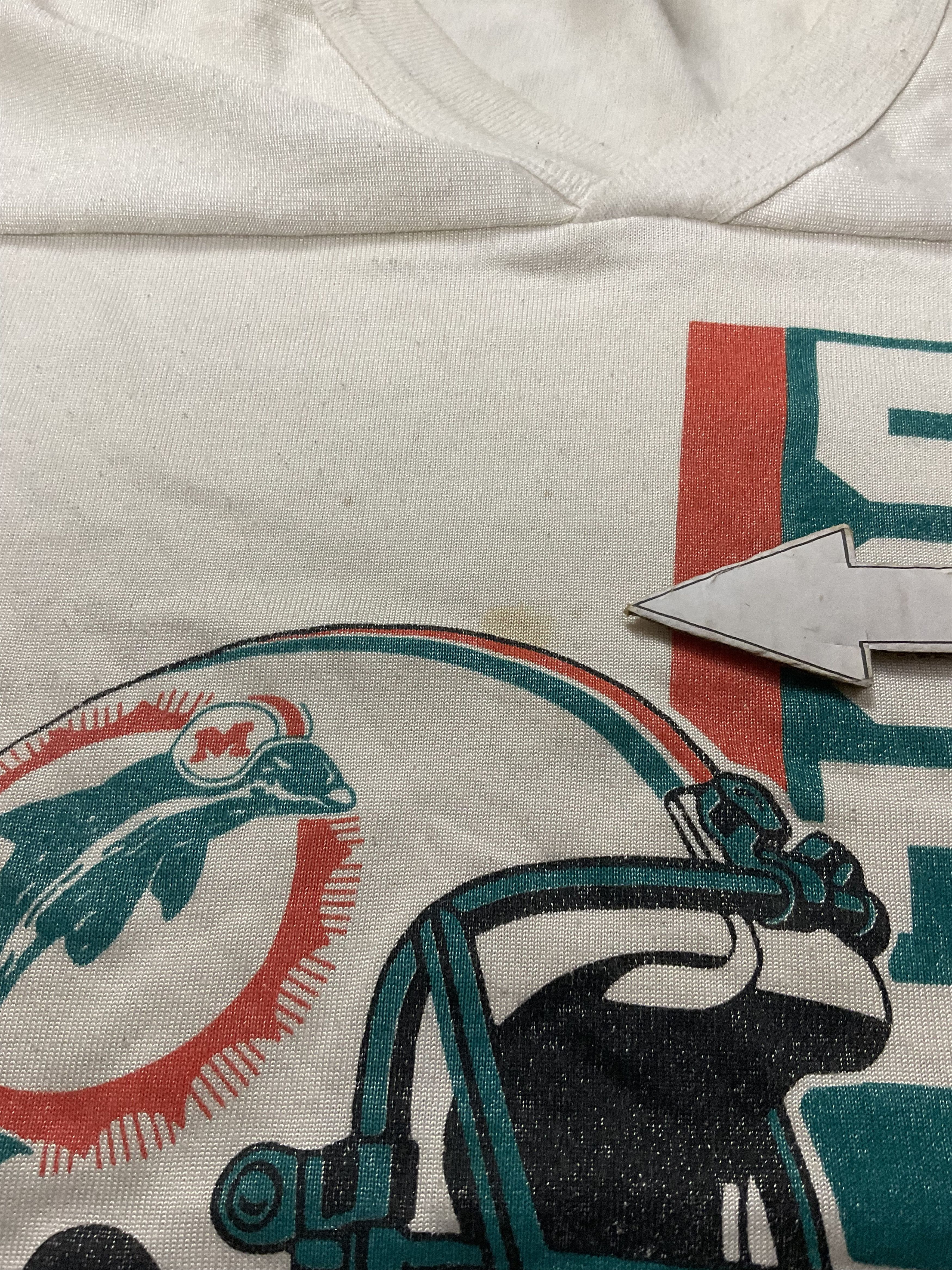 NFL Vintage 90s Miami Dolphins Raglan Tshirt V-Neck 3/4 Sleeve Size US M / EU 48-50 / 2 - 8 Thumbnail