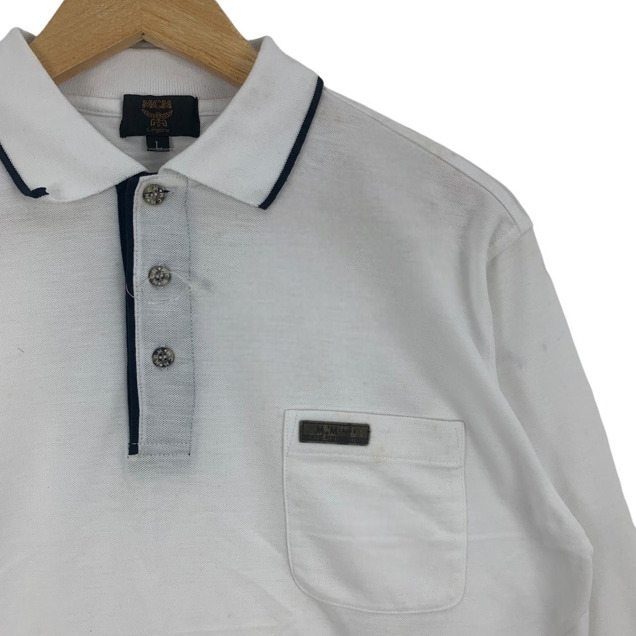 Vintage Vintage MCM LEGERE COLLECTION Plain Polo Tee Shirt Top Size US L / EU 52-54 / 3 - 5 Thumbnail
