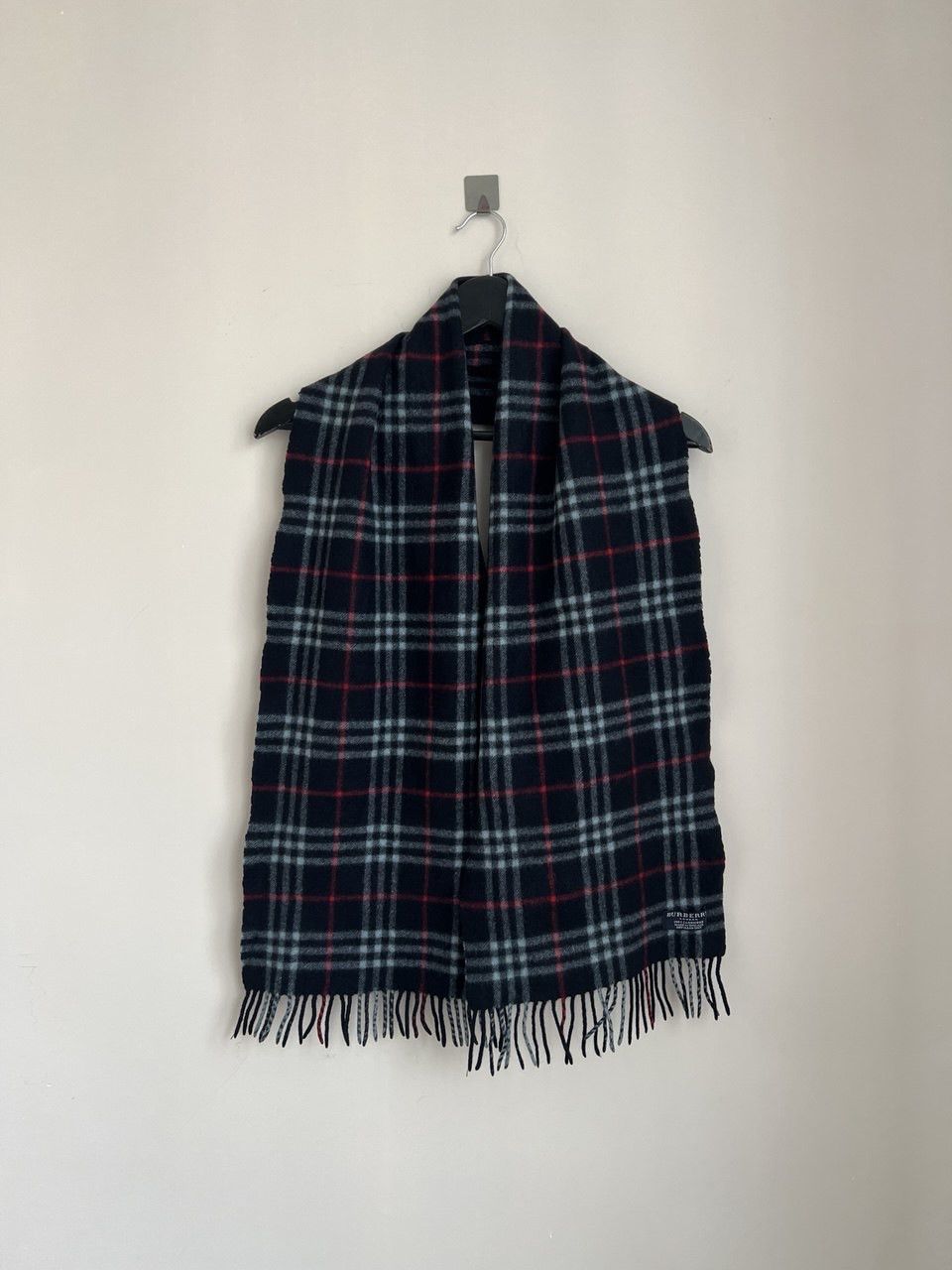 Burberry Burberry winter scarf vintage blue 100% cashmere Size ONE SIZE - 4 Thumbnail