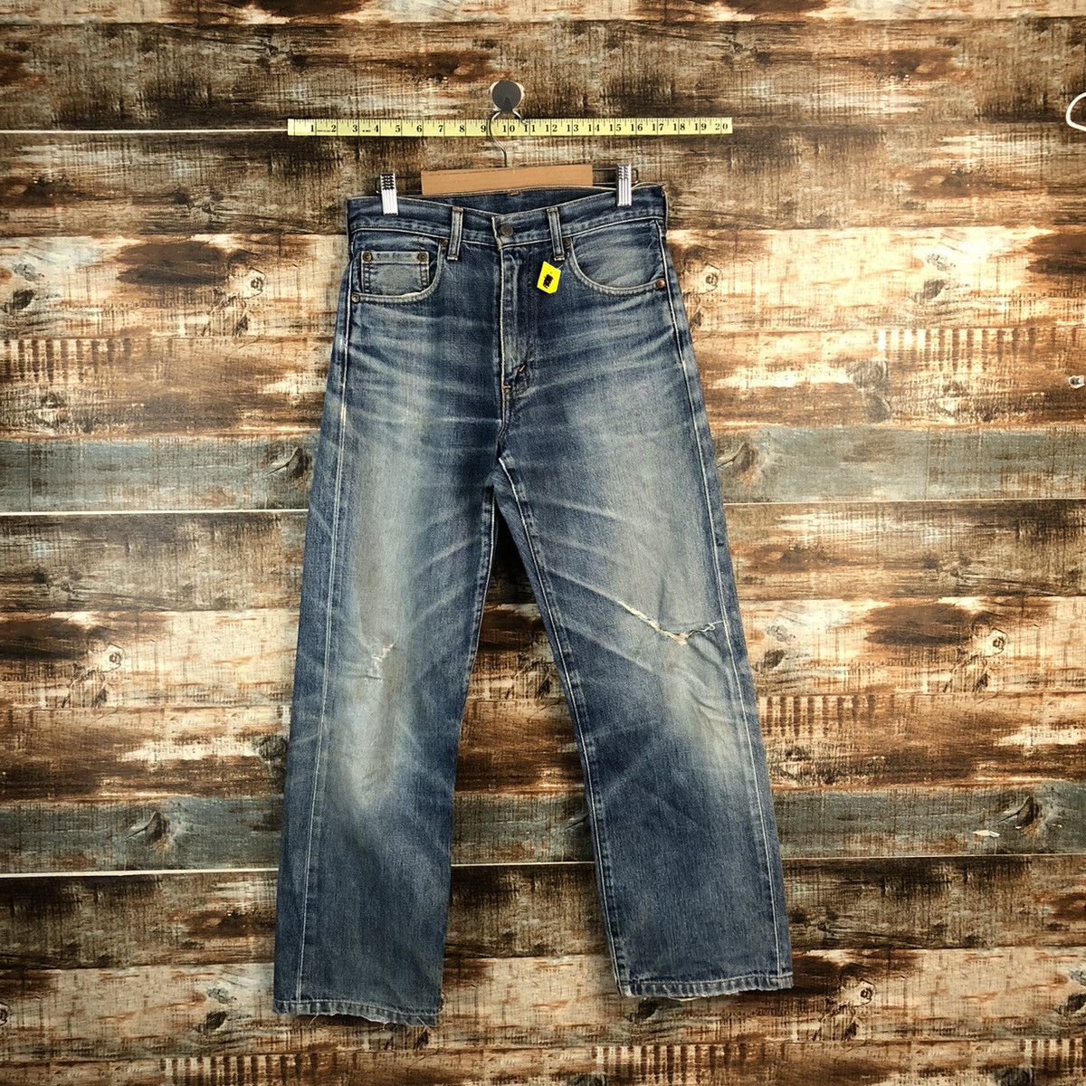 Levi's D Levis 504 Big E selvedge Distressed Denim Pants #A2579 Size US 29 - 1 Thumbnail