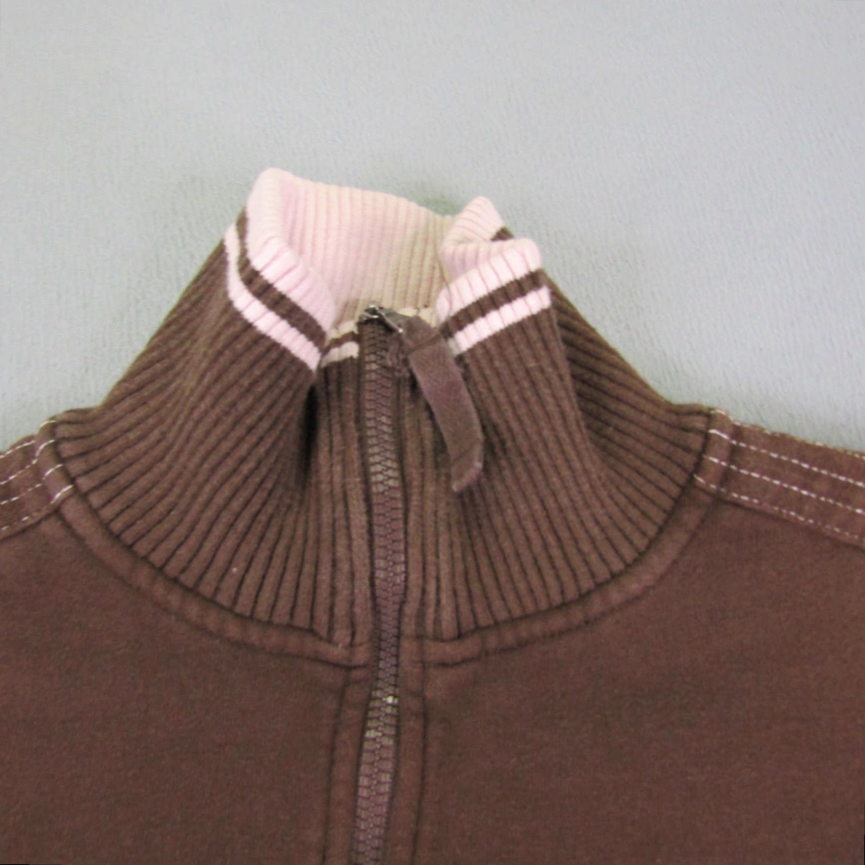 The North Face VINTAGE The North Face Jacket Womens Small Brown Zip Up California Grizzly Bear Flag Sweater Size S / US 4 / IT 40 - 2 Thumbnail