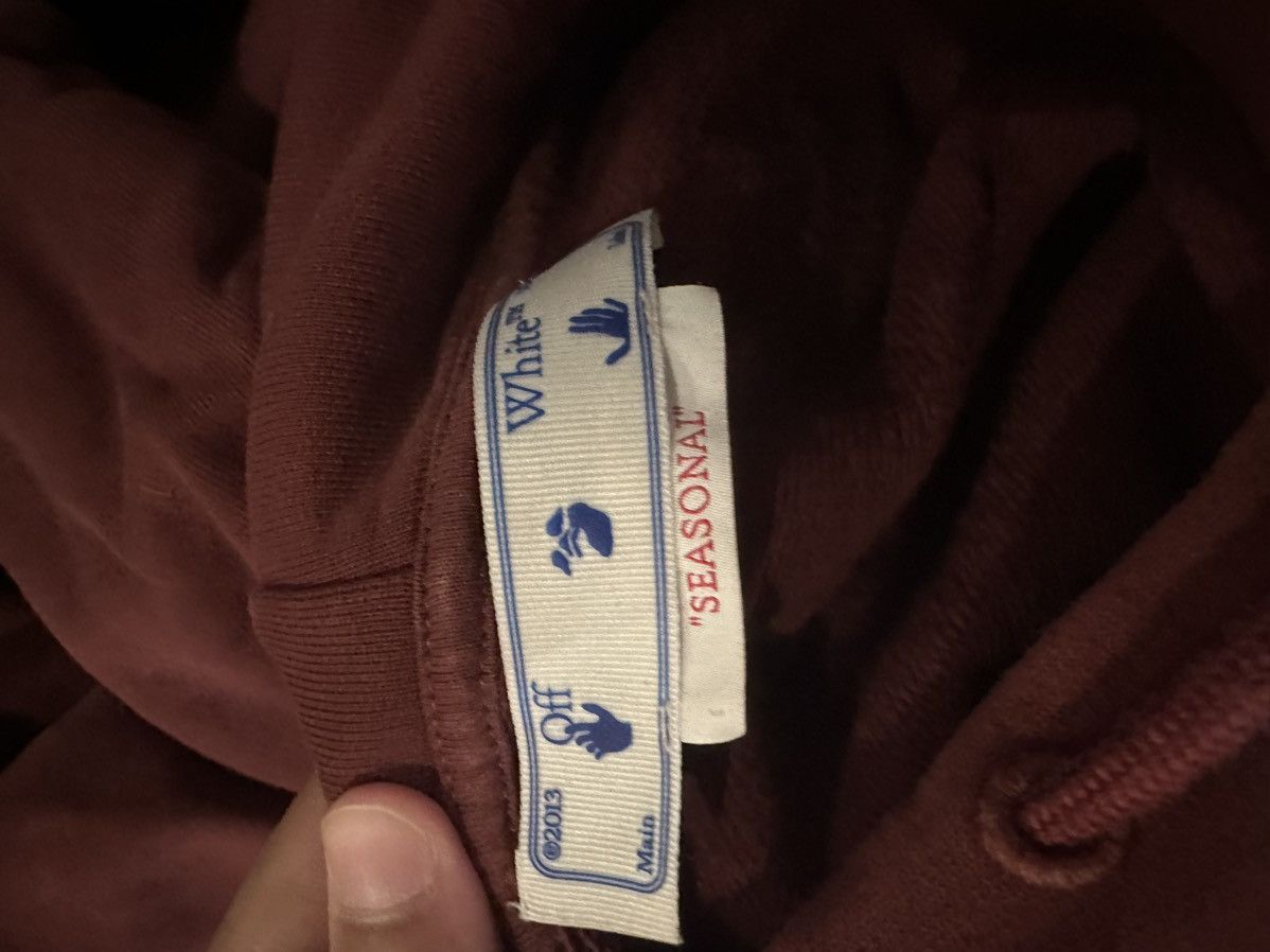 Off-White Off White white paint over script hoodie Size US M / EU 48-50 / 2 - 3 Thumbnail