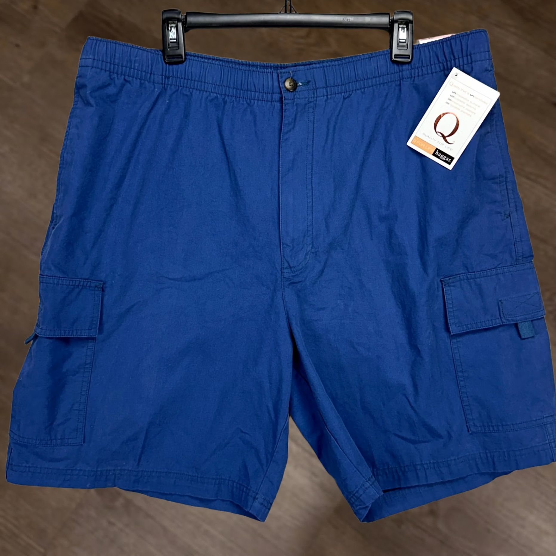 Haggar Haggar Cargo Shorts Mens 40 Blue Flat Front Casual Outdoor Elastic Waist NEW Size US 40 / EU 56 - 1 Thumbnail