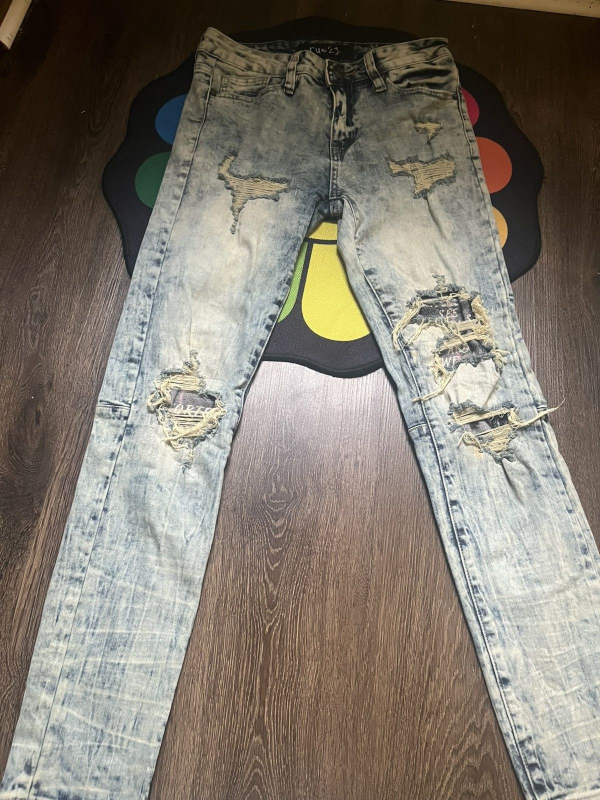 Other Rue21 Faded Blue Ripped Jeans size 28-30 Size US 28 / EU 44 - 2 Thumbnail