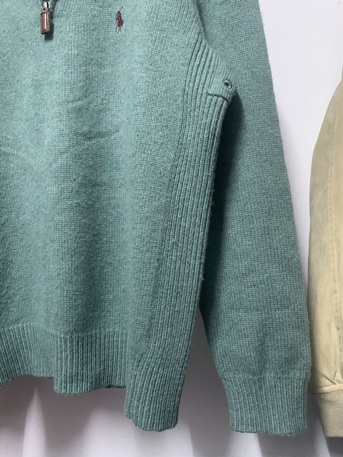 Polo Ralph Lauren × Ralph Lauren Polo Ralph Lauren 100% Lambs Wool Quarter Zip Knit Sweater Size US M / EU 48-50 / 2 - 7 Thumbnail