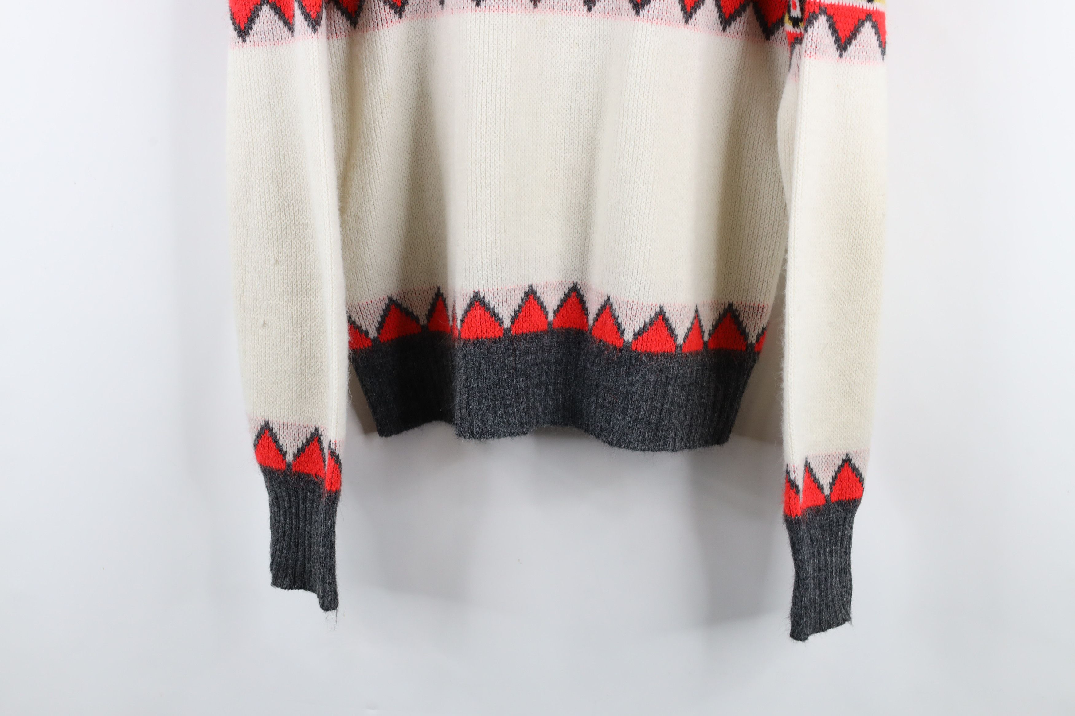 Vintage Vintage 70s Mid Century Modern MCM Fair Isle Knit Sweater Size L / US 10 / IT 46 - 3 Thumbnail