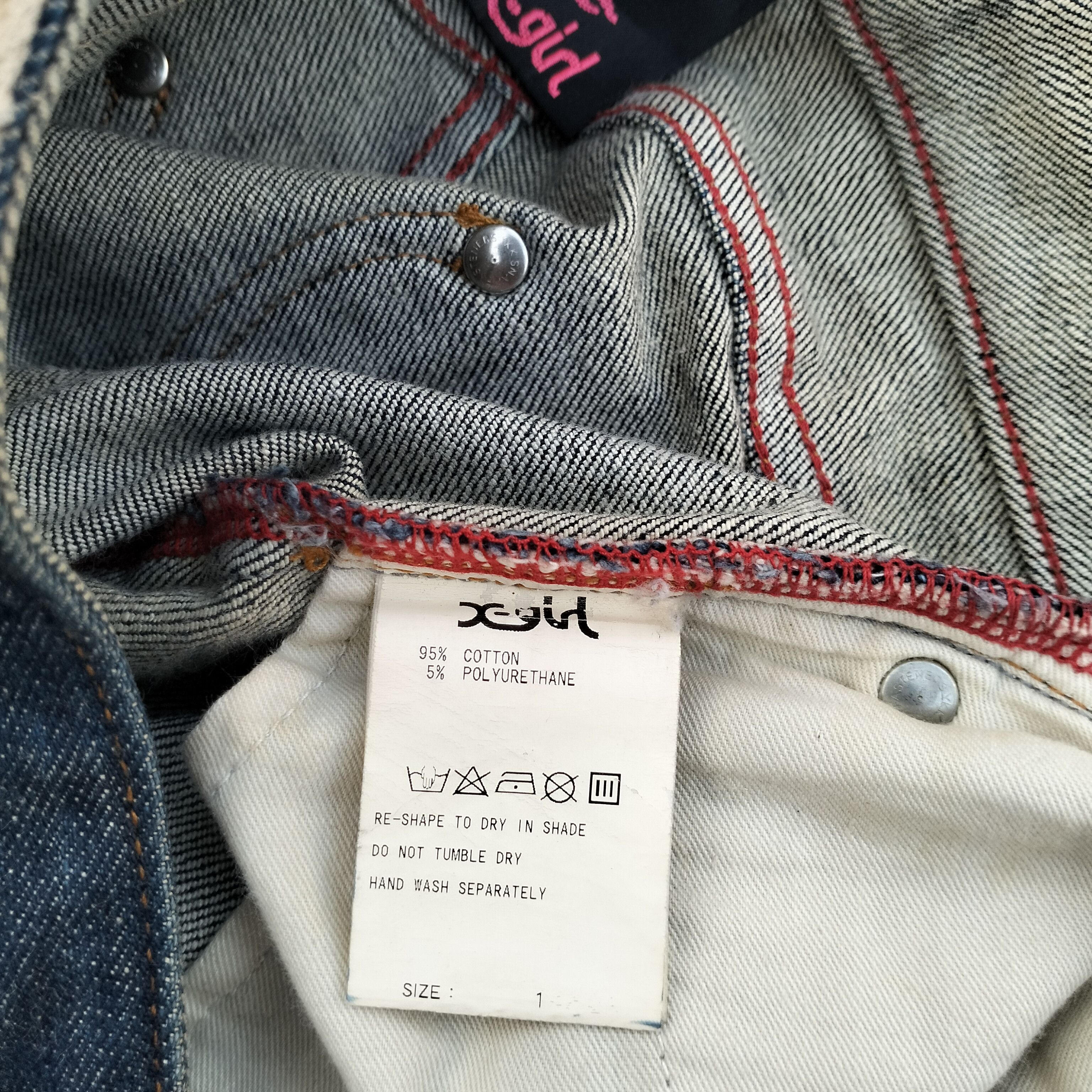 Japanese Brand × X-Girl Xgirl Skinny Jeans Stretch Love Pockets Size 26" / US 2 / IT 38 - 6 Thumbnail