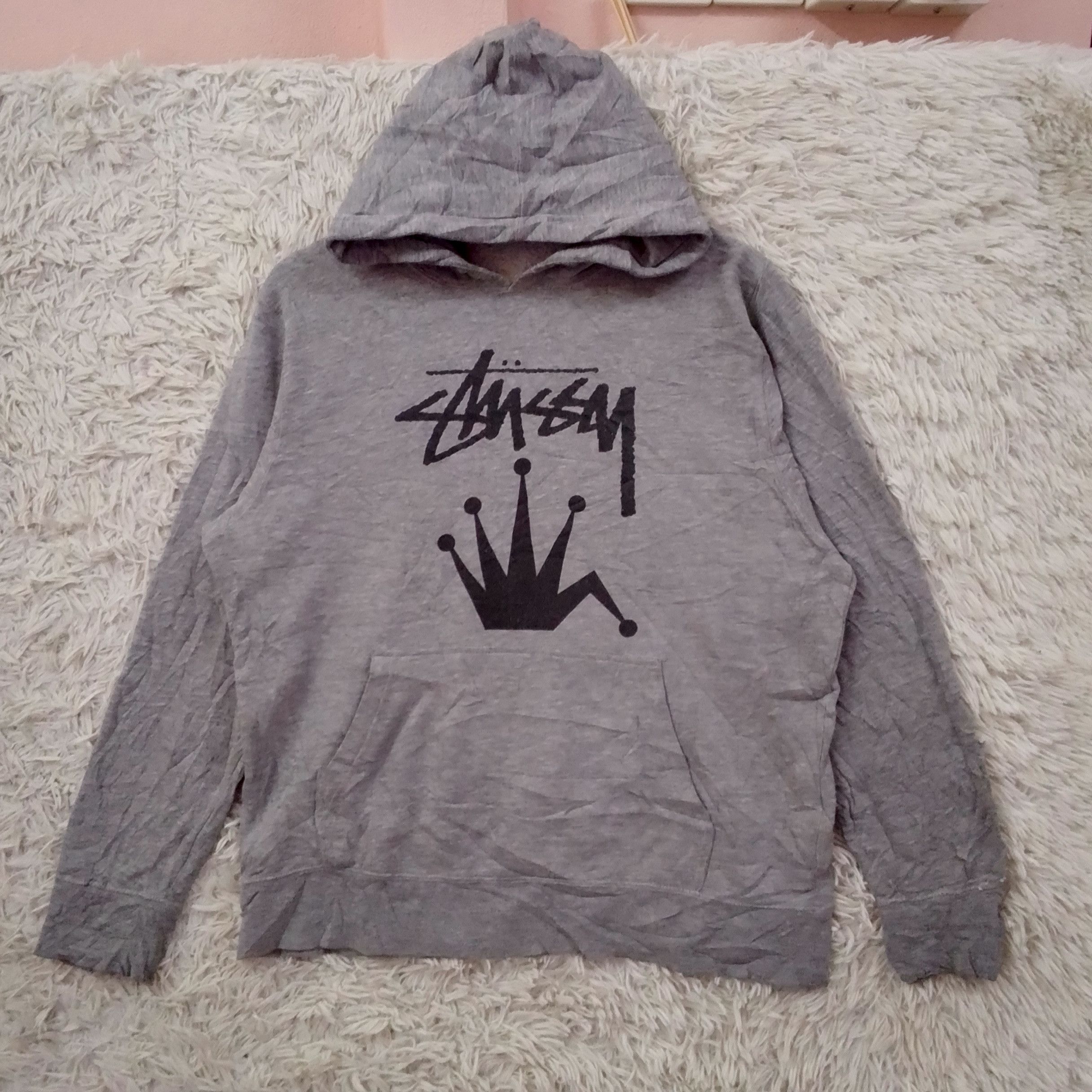 Stussy Stussy Crown Distressed Style Pullover Hoodie Size US M / EU 48-50 / 2 - 1 Thumbnail