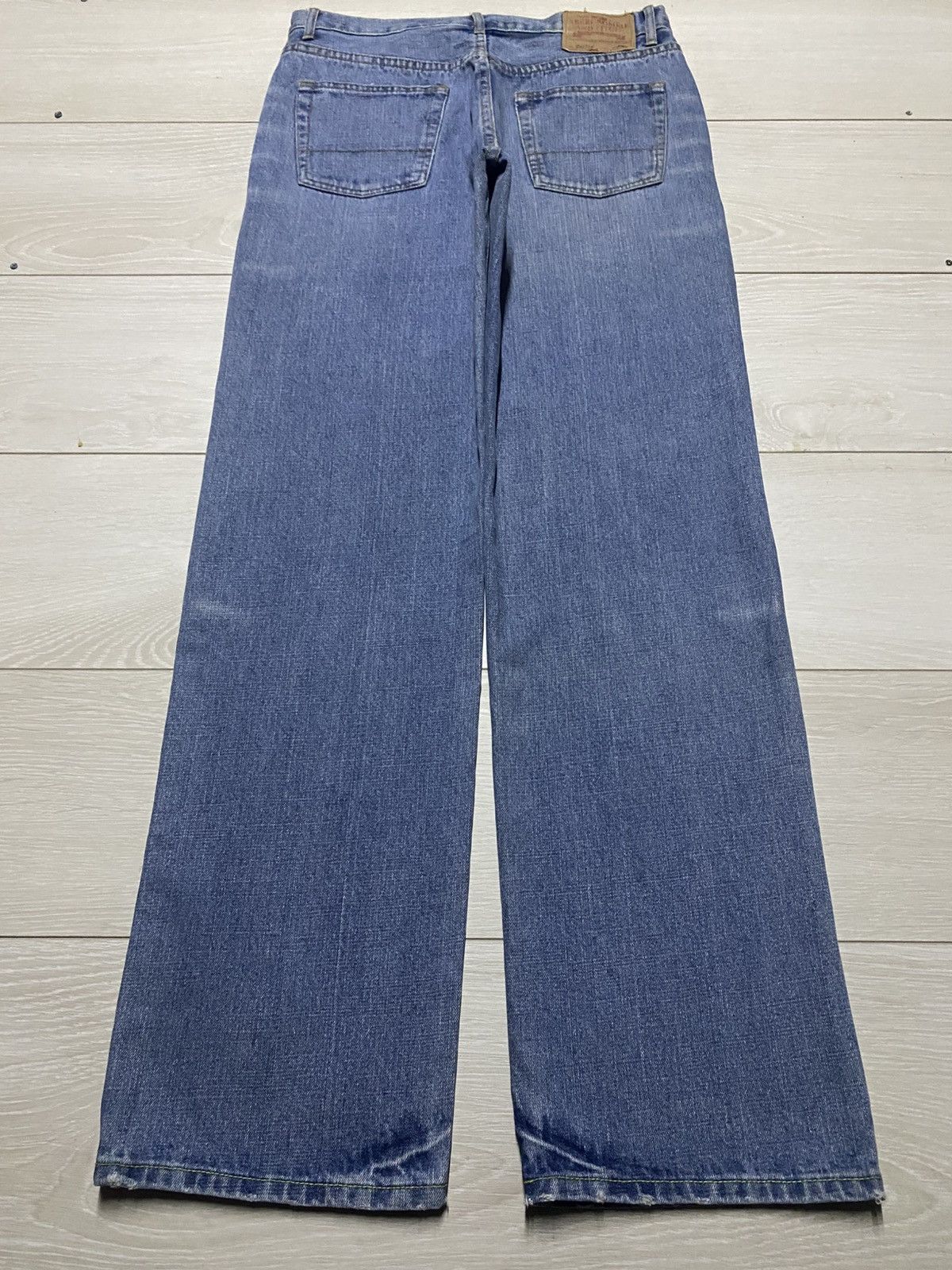 Abercrombie & Fitch Vintage Ambercrombie & Fitch Blue Wash Distressed Loose Jean Size US 31 - 2 Thumbnail