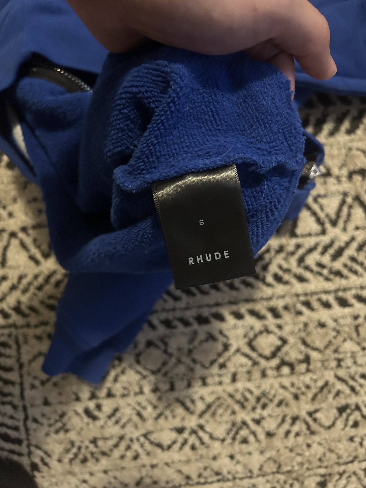 Rhude Rhude Script Logo Zip-Up Hoodie - Royal Blue Size US S / EU 44-46 / 1 - 5 Thumbnail