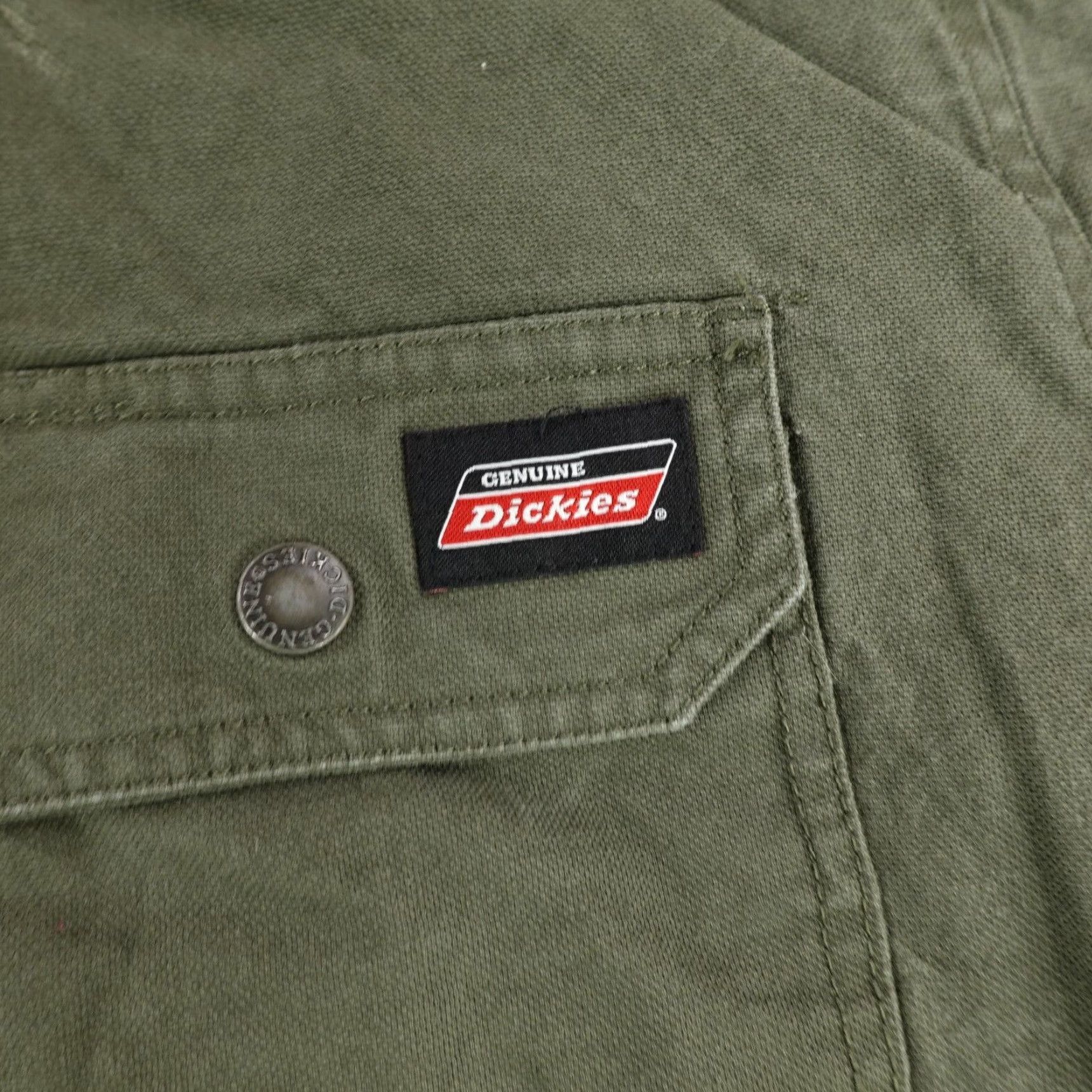 Dickies Dickies Jacket Mens Large Green Quilt Lined Chore Utility Work Coat Full Zip Up Size US L / EU 52-54 / 3 - 4 Thumbnail