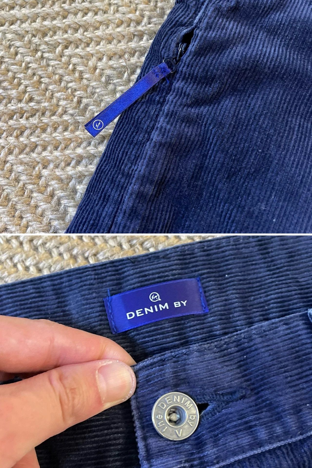 Vanquish VANQ x FRAG Corduroy Destroyed Patch Ink Navy W36 Mint Size US 36 / EU 52 - 4 Thumbnail