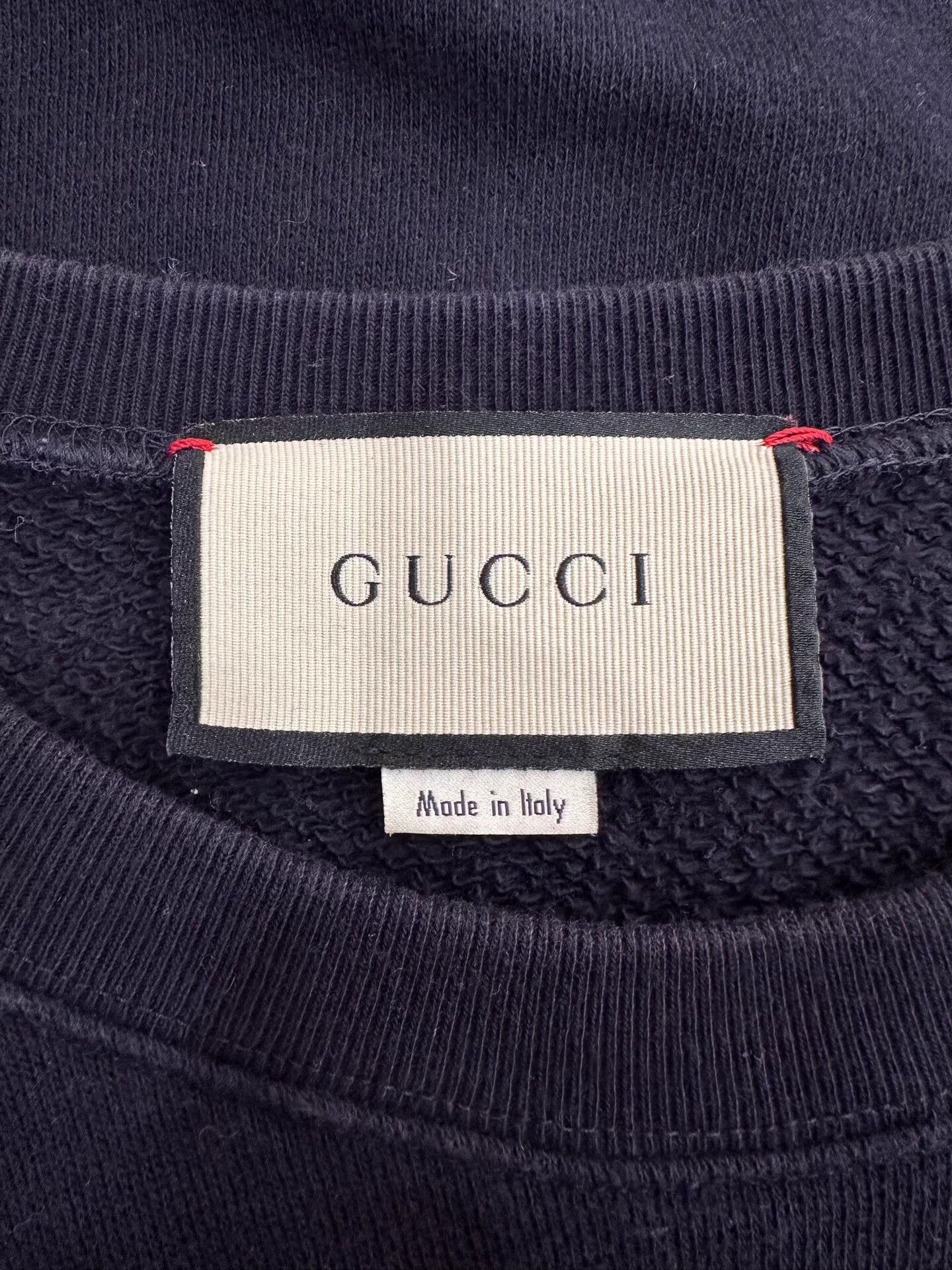 Gucci Gucci Teddy Bear Embroidered Logo Black LS Sweatshirt Size US XS / EU 42 / 0 - 4 Thumbnail