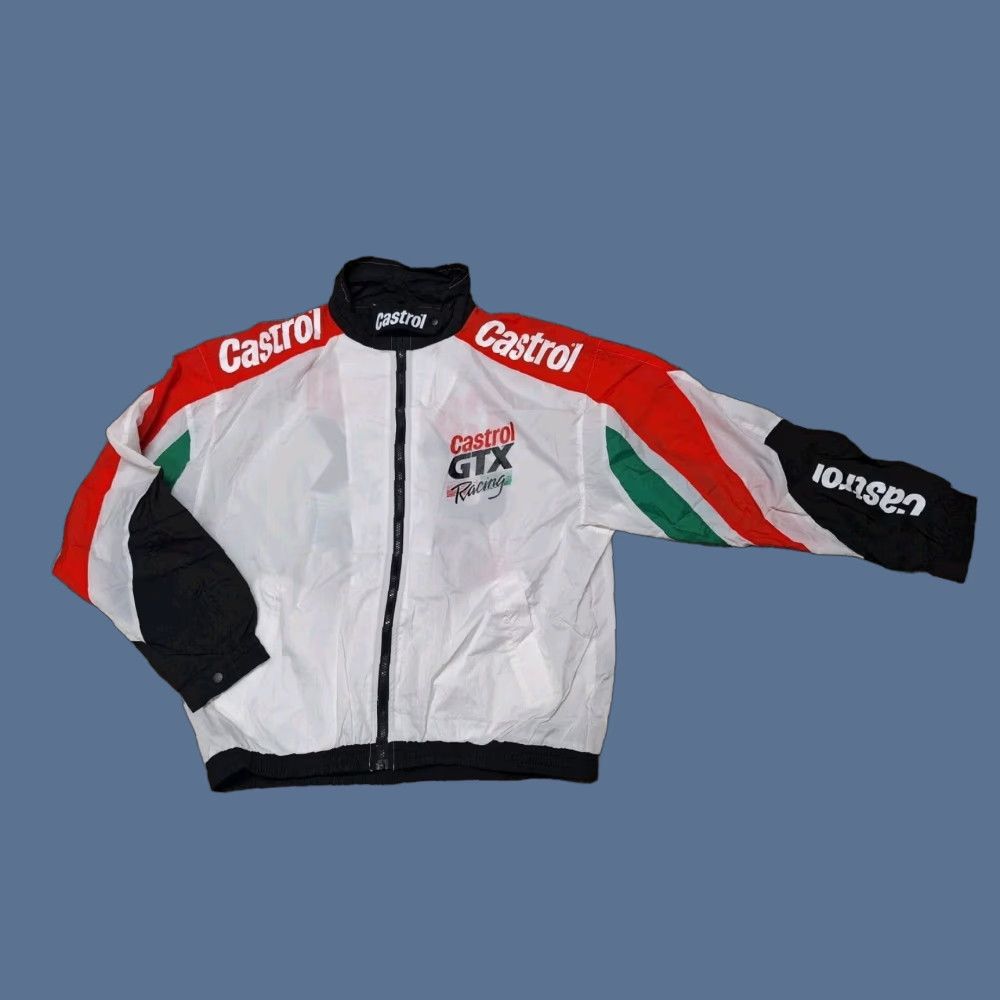 NASCAR VINTAGE Castrol GTX Drag Racing Nascar Retro Zip Light Windbreaker Jacket XL Size US XL / EU 56 / 4 - 1 Thumbnail