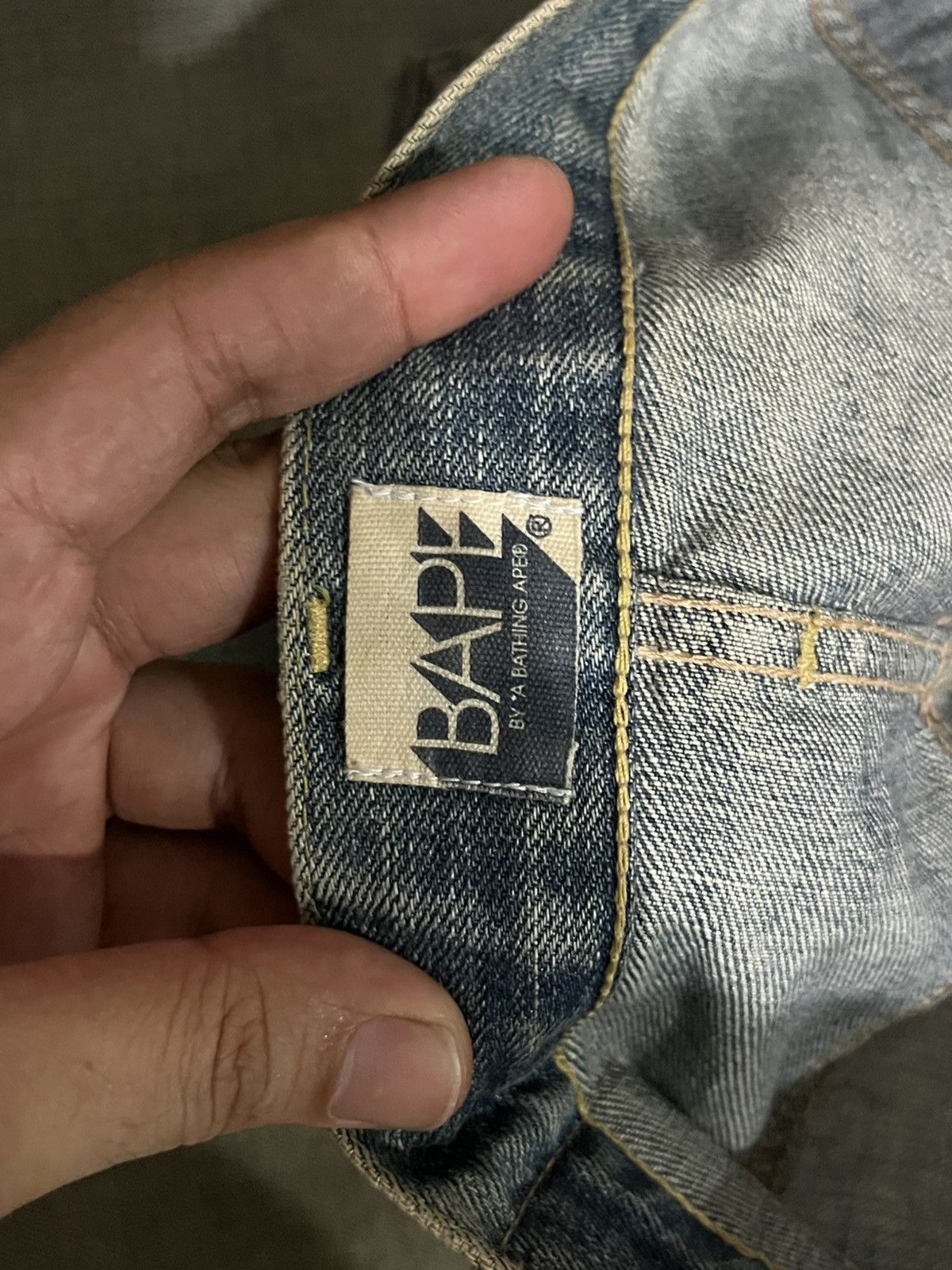 Bape Vintage A Bathing Ape BAPE Daicock Ape Head Ripped Jeans Size US 30 / EU 46 - 18 Thumbnail