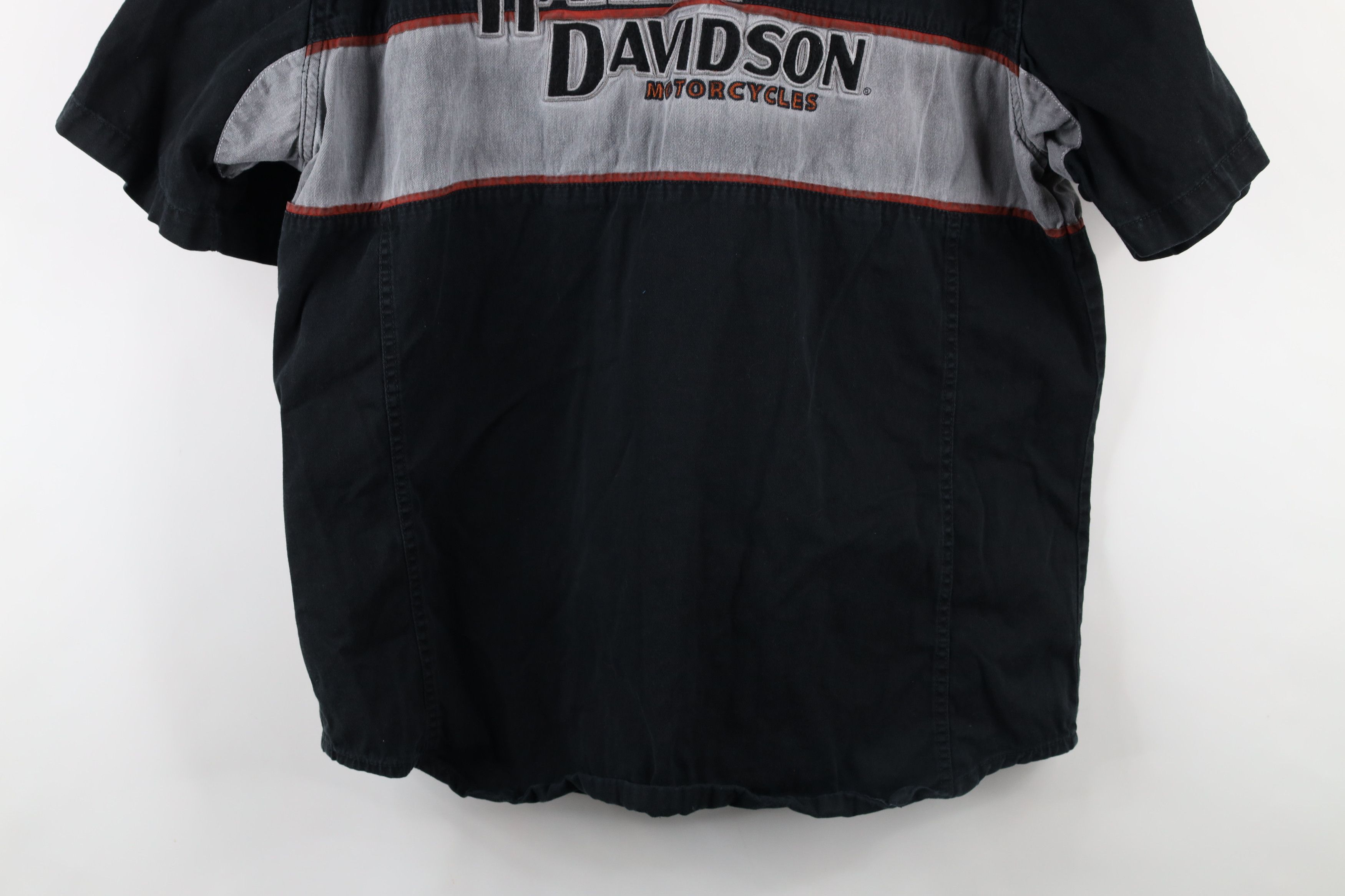Harley Davidson × Vintage Vintage Harley Davidson Denim Work Mechanic Button Shirt Size US XL / EU 56 / 4 - 16 Thumbnail