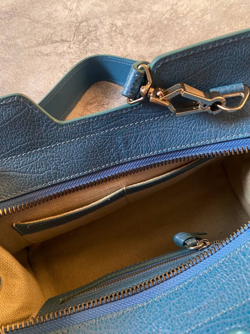 Proenza Schouler PROENZA SCHOULER BLUE LEATHER Y2k SATCHEL SMALL BAG Size ONE SIZE - 13 Thumbnail