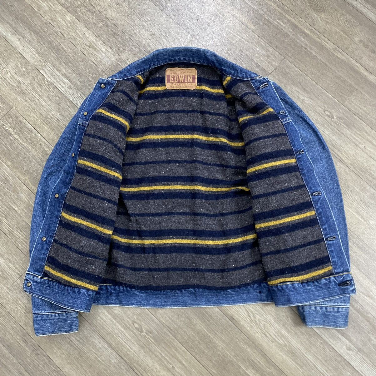 Edwin 1990s Vintage Edwin Blanket Japanese Denim Jacket Sugar Cane Size US M / EU 48-50 / 2 - 2 Thumbnail