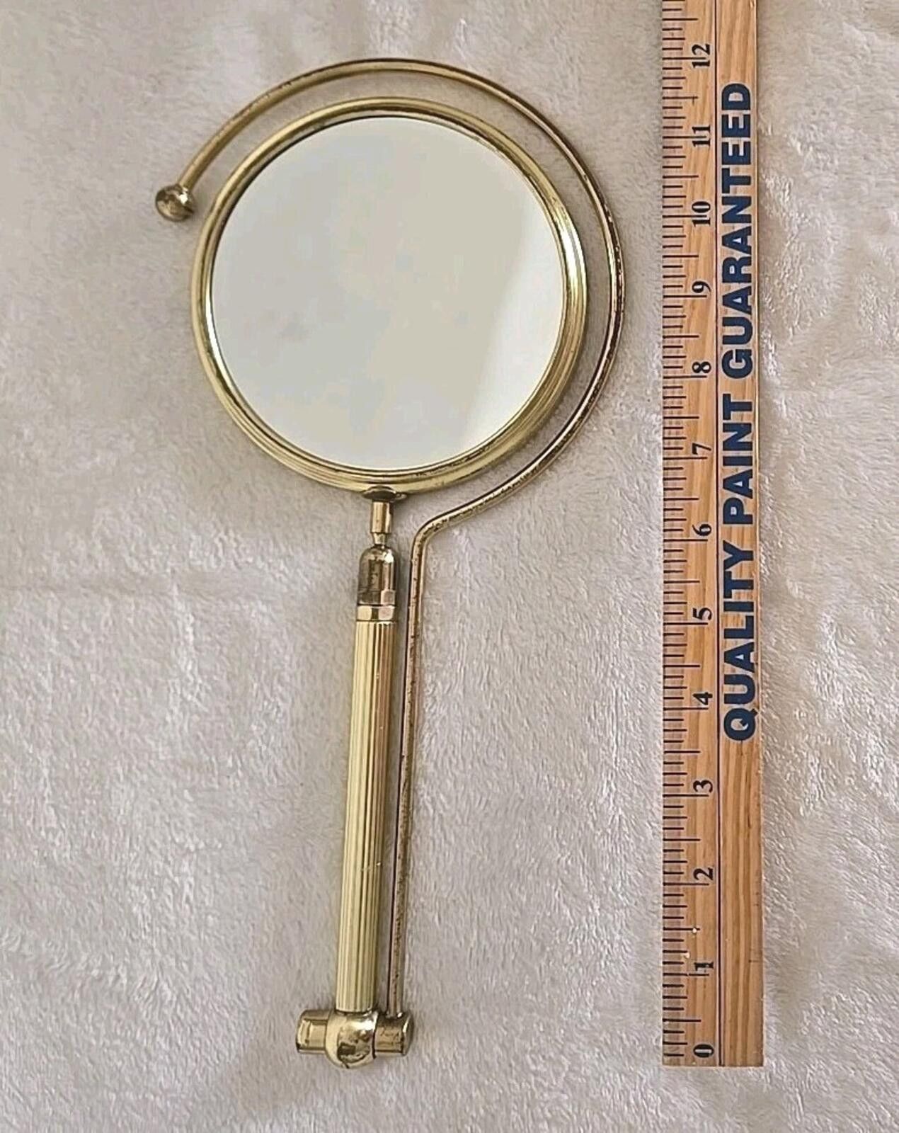 Unknown London Mid-Century French Gilt Brass Table Mirror Rare Adjustable Size ONE SIZE - 7 Thumbnail