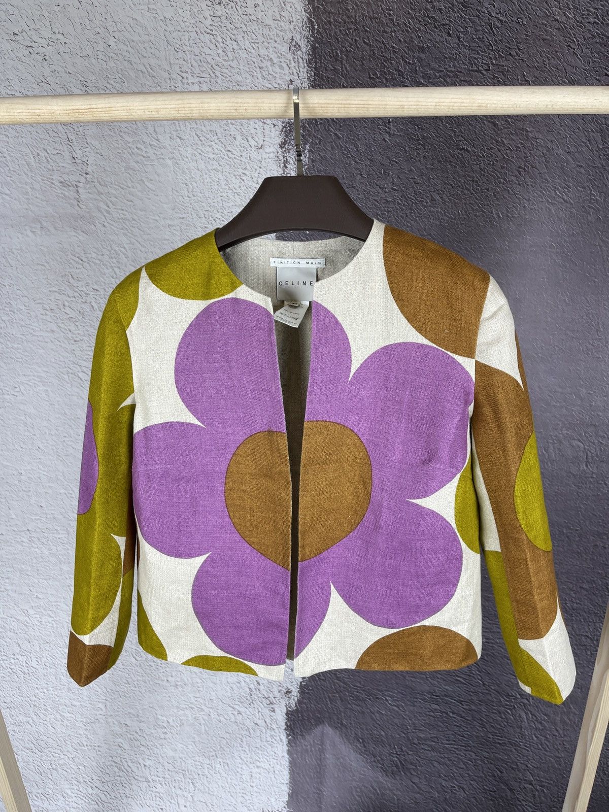 Celine CELINE 2002 Multicolor Floral Linen Jacket Kors RRP 2900$ Size L / US 10 / IT 46 - 2 Thumbnail