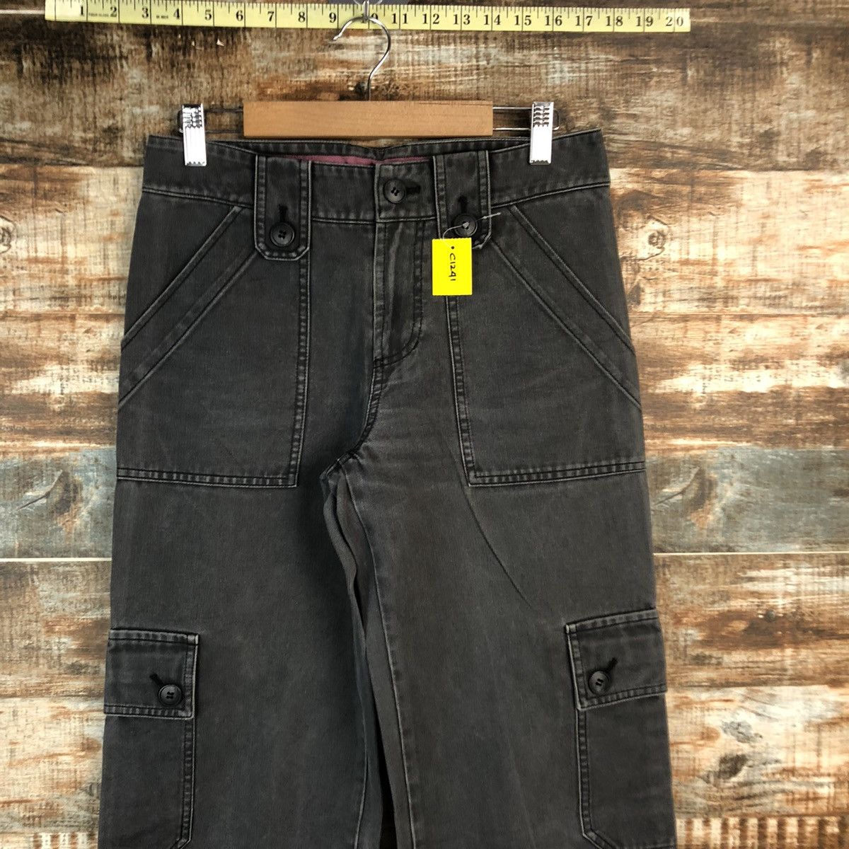 Japanese Brand DL Tasse Tasse Black Cropped Pants #C1241 Size US 27 - 2 Thumbnail