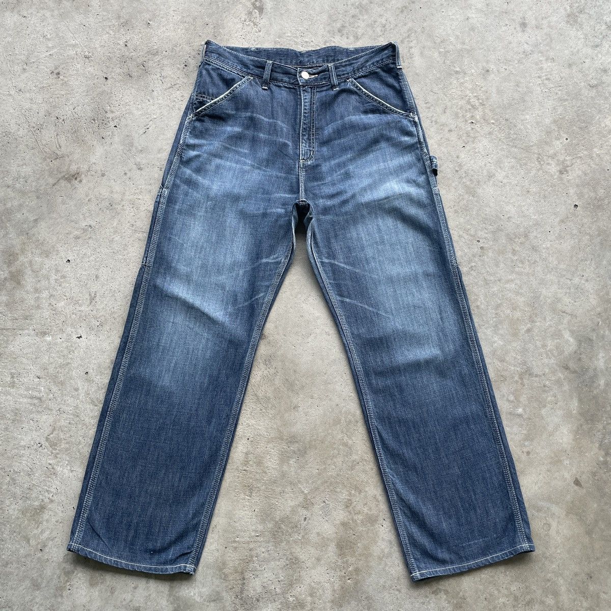 Carhartt × Vintage Carhartt Faded Baggy Worker Denim Jeans Pants W32 Size US 32 / EU 48 - 1 Thumbnail