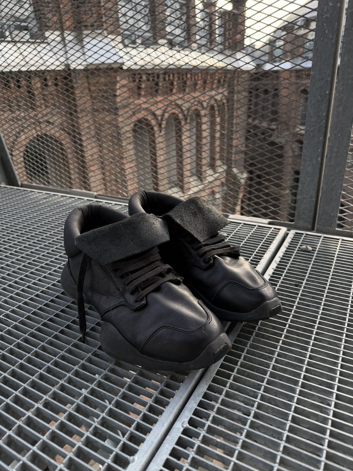 Adidas × Rick Owens Rick Owens x Adidas Runner Leather Sneakers Size US 10 / EU 43 - 2 Thumbnail