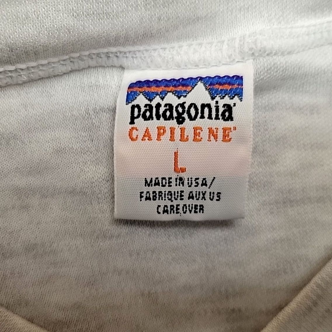 Patagonia VINTAGE Patagonia Mens Large Gray Capilene Baselayer Snap LS T Shirt Made in USA Size US L / EU 52-54 / 3 - 4 Thumbnail