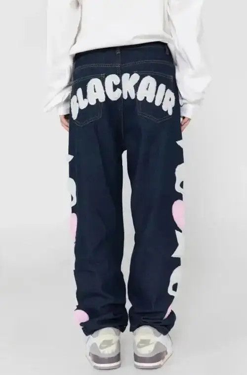 Japanese Brand Skull Streetwear Denim Jeans Hip Hop Retro Skeleton Size US 32 / EU 48 - 2 Thumbnail