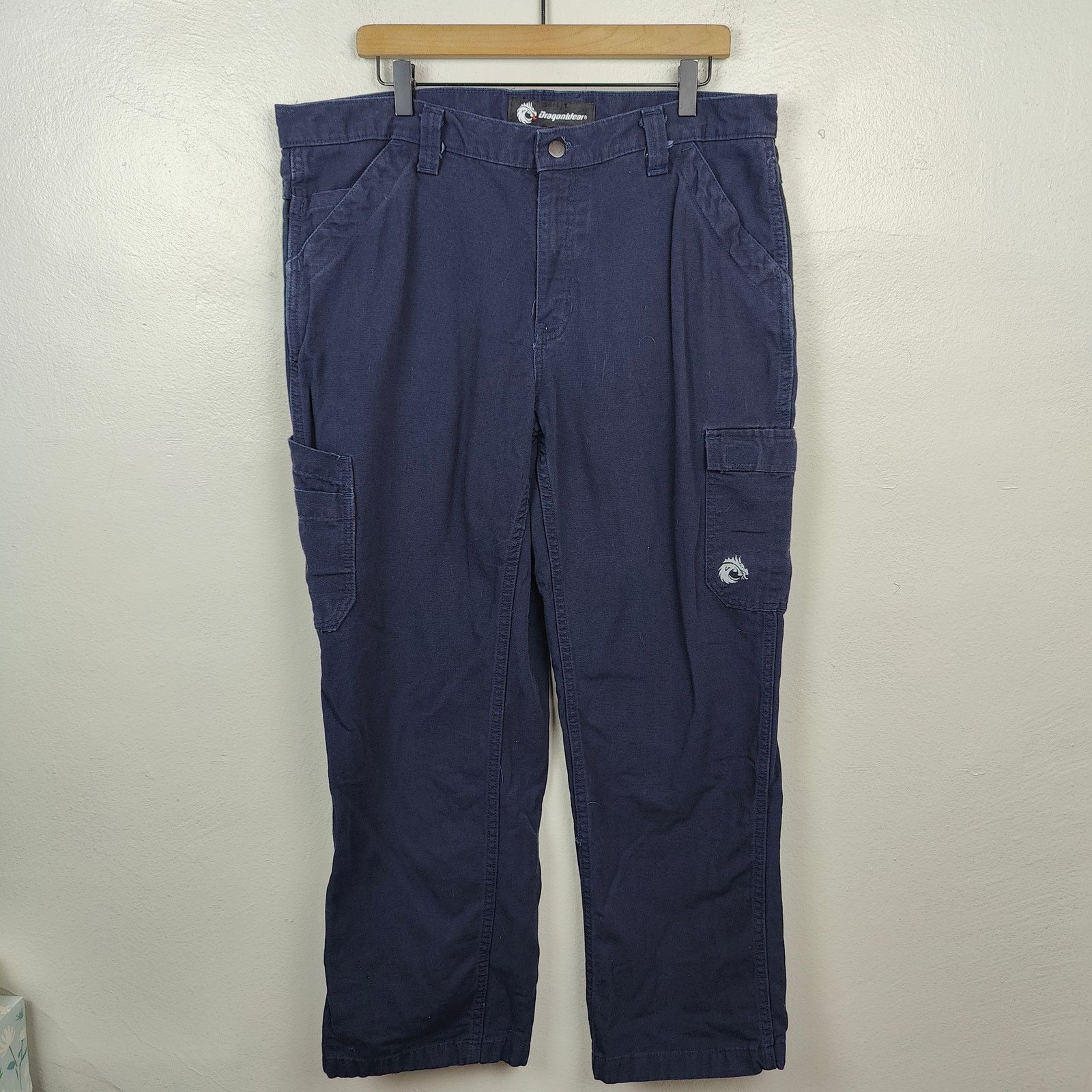 Other Dragonwear FR Pants Mens 34x34 Navy Blue Workwear Size US 34 / EU 50 - 1 Thumbnail
