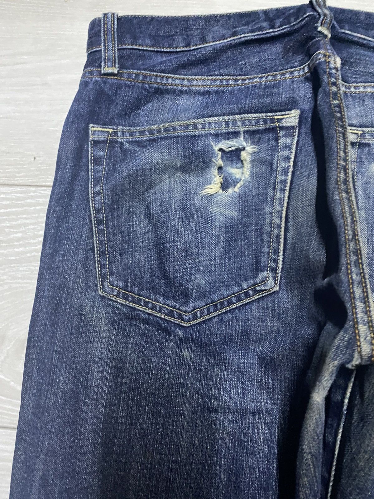Jil Sander × Uniqlo Vintage Uniqlo UJ Grunge Distressed Loose Jeans Size US 32 / EU 48 - 5 Thumbnail
