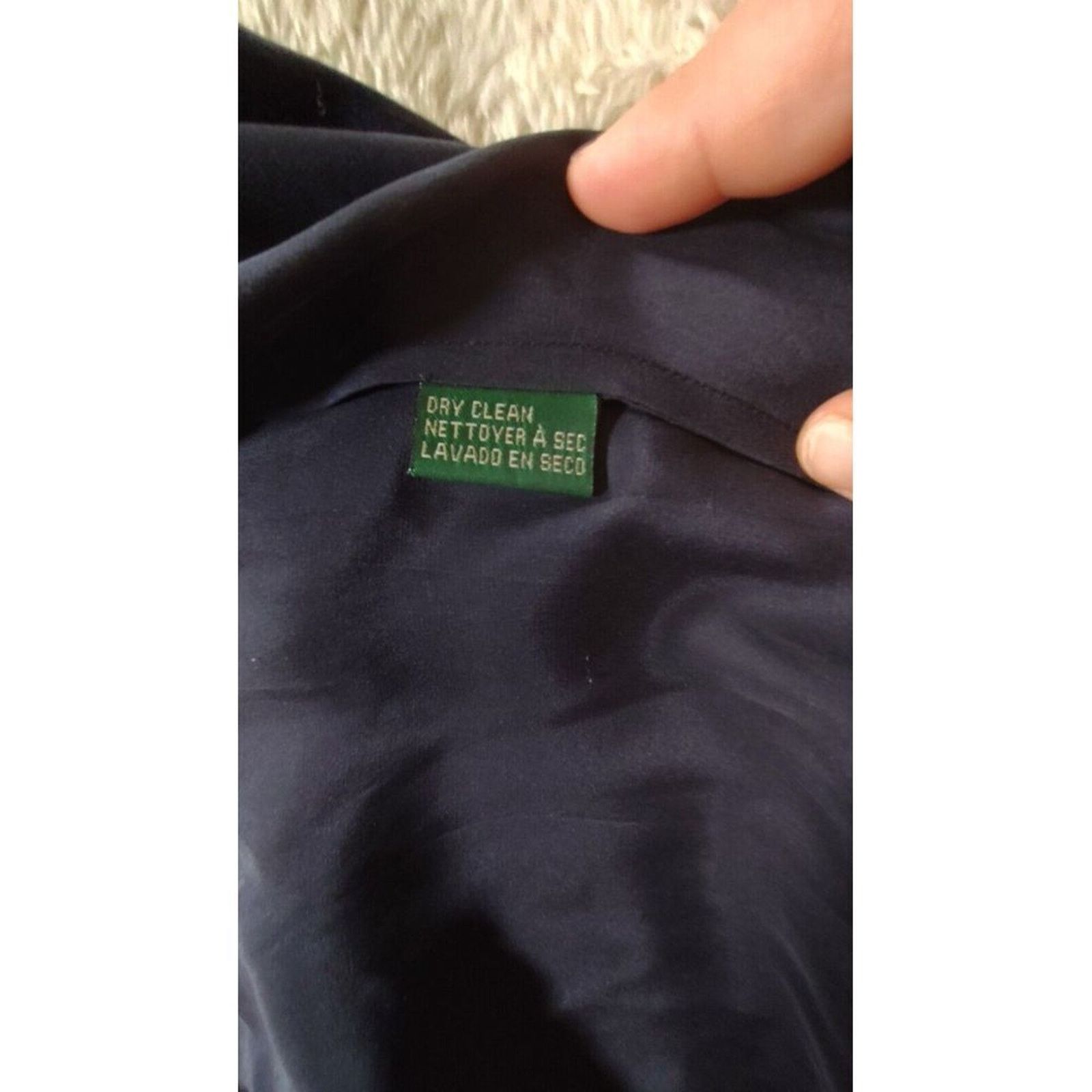 Lauren Ralph Lauren Vintage Lauren Ralph Lauren Button Top Blouse Silk Navy Blue Size M / US 6-8 / IT 42-44 - 6 Thumbnail