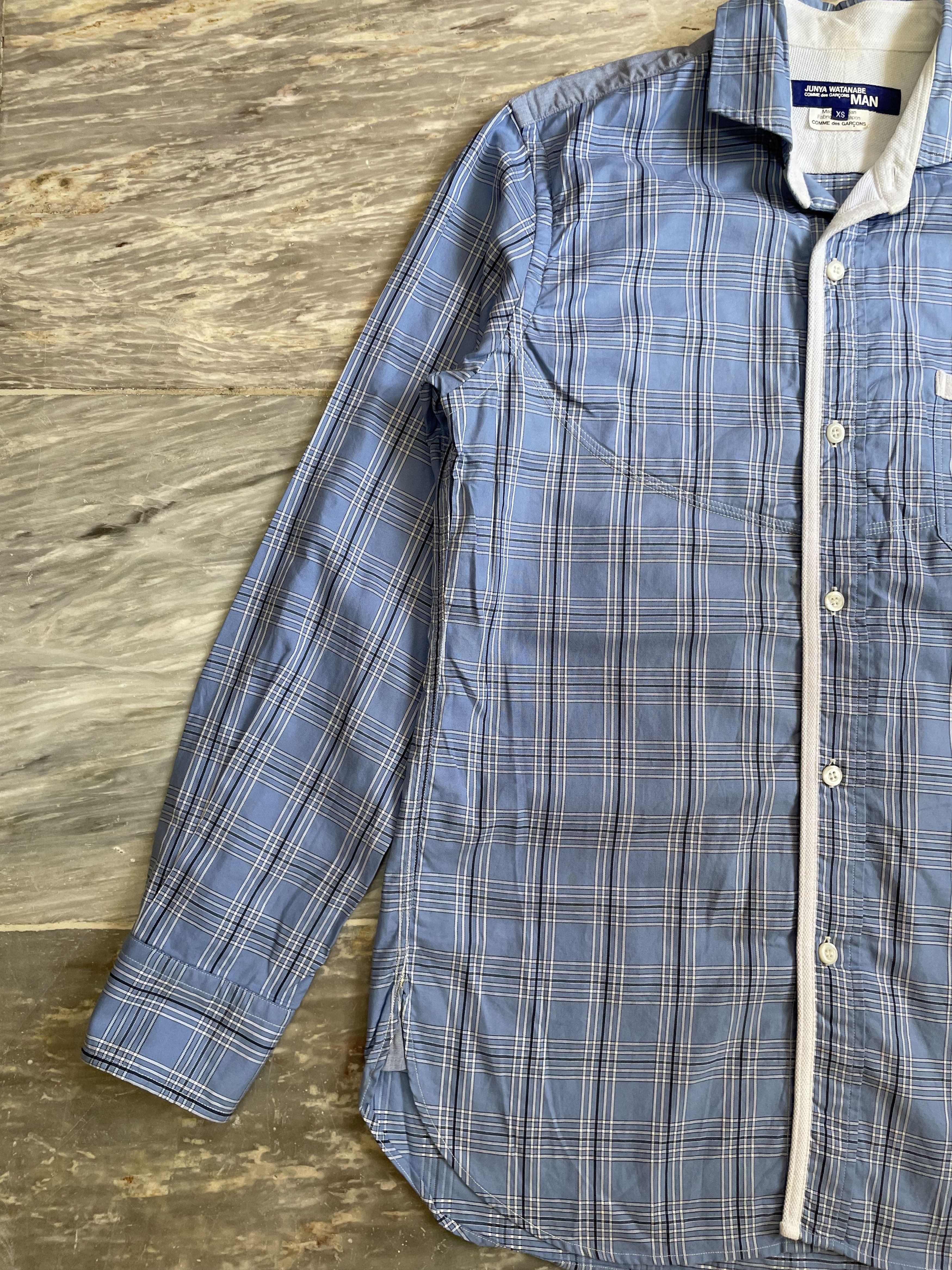 Comme des Garcons × Junya Watanabe JUNYA WATANABE CDG - Check Longsleeve Polo -AD2012 Size US XS / EU 42 / 0 - 2 Thumbnail