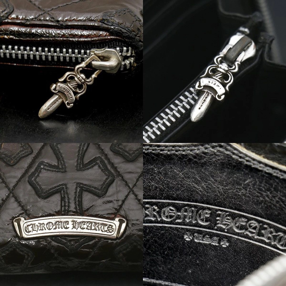 Chrome Hearts Chrome Hearts cemetery cross leather patch wallet Size ONE SIZE - 5 Thumbnail