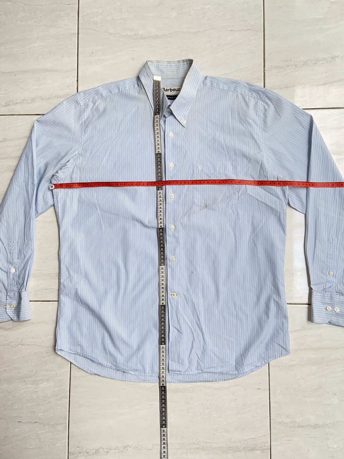 Barbour BARBOUR Blue Striped Shirt Size US XL / EU 56 / 4 - 8 Thumbnail