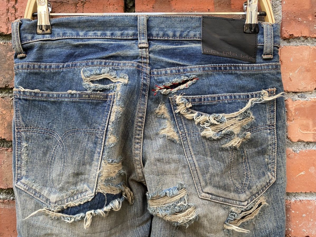 Ego Tripping × If Six Was Nine × Japanese Brand W31x32 ego tripping distressed denime japanese brand Size 31" - 8 Thumbnail