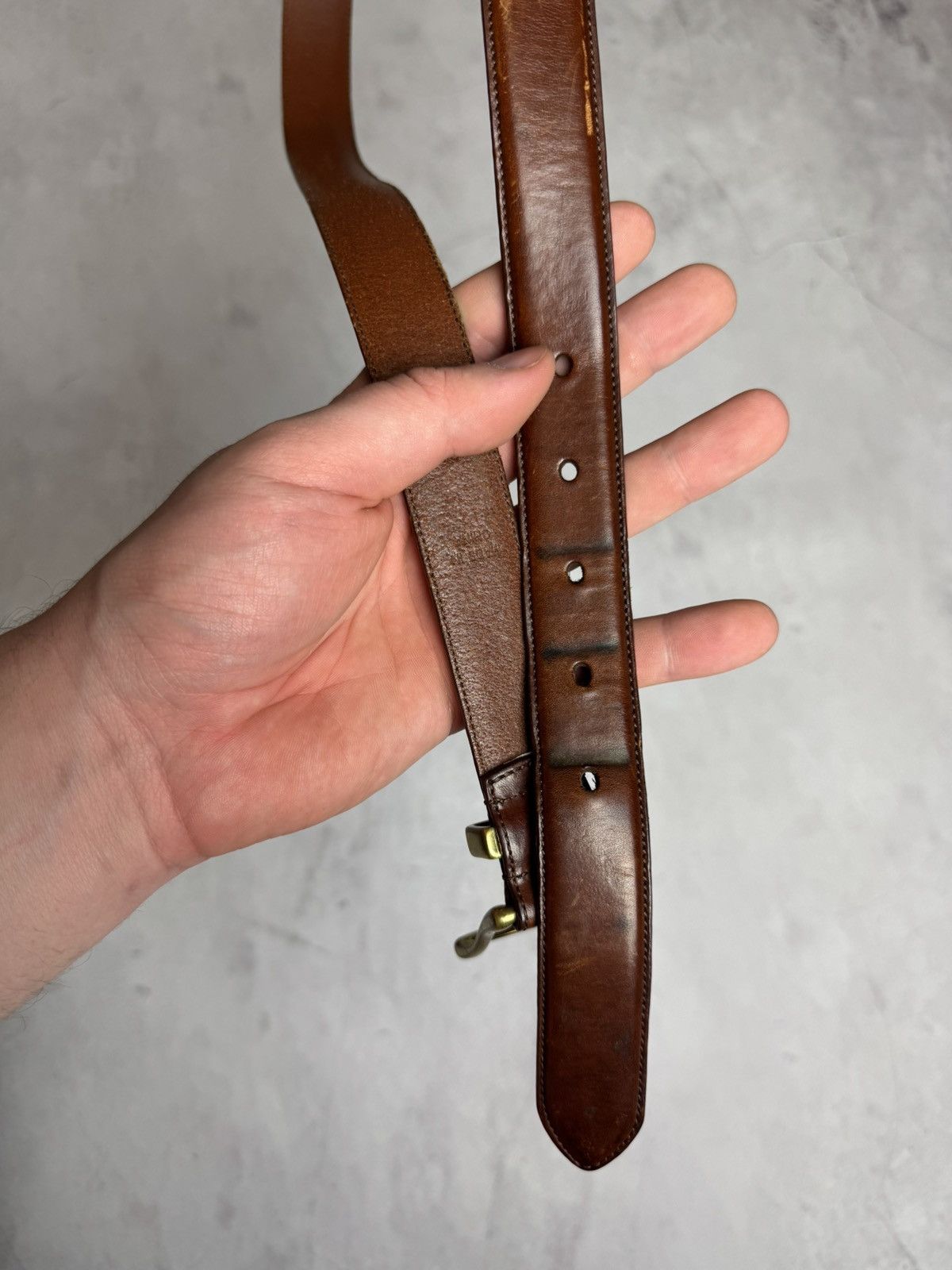 Polo Ralph Lauren × Ralph Lauren × Vintage Polo Ralph Lauren Belt Brown Leather Size ONE SIZE - 8 Thumbnail