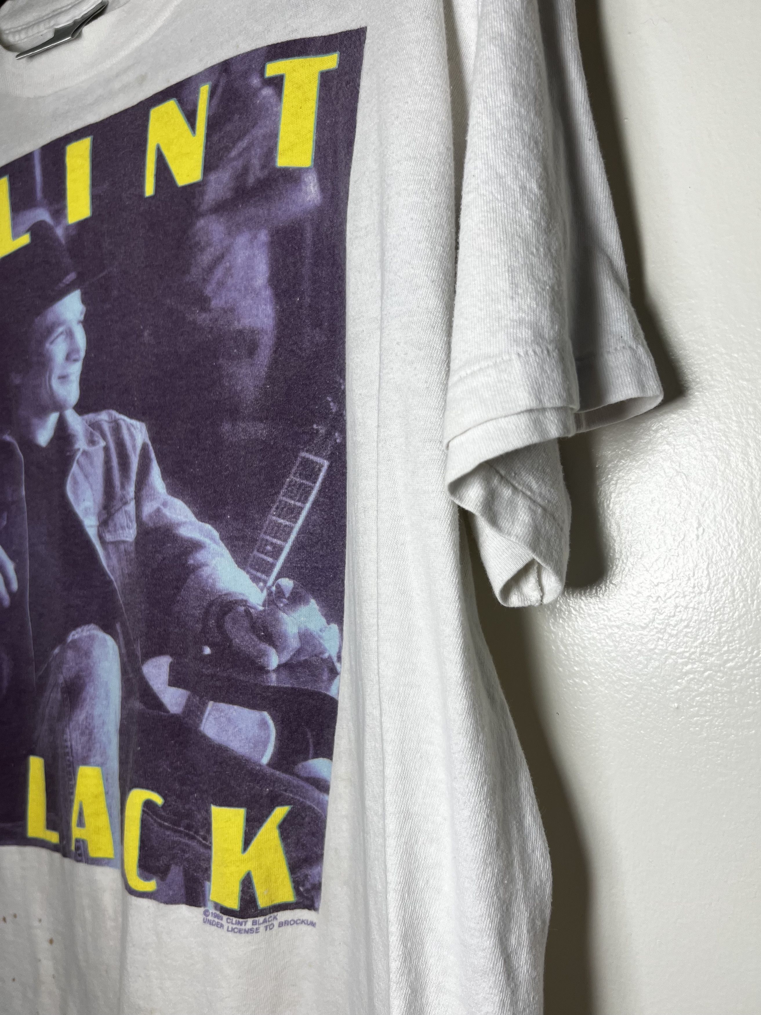 Vintage Vintage 1989's Clint Black Killin' Time '90 Tour T-Shirt Size US L / EU 52-54 / 3 - 6 Thumbnail