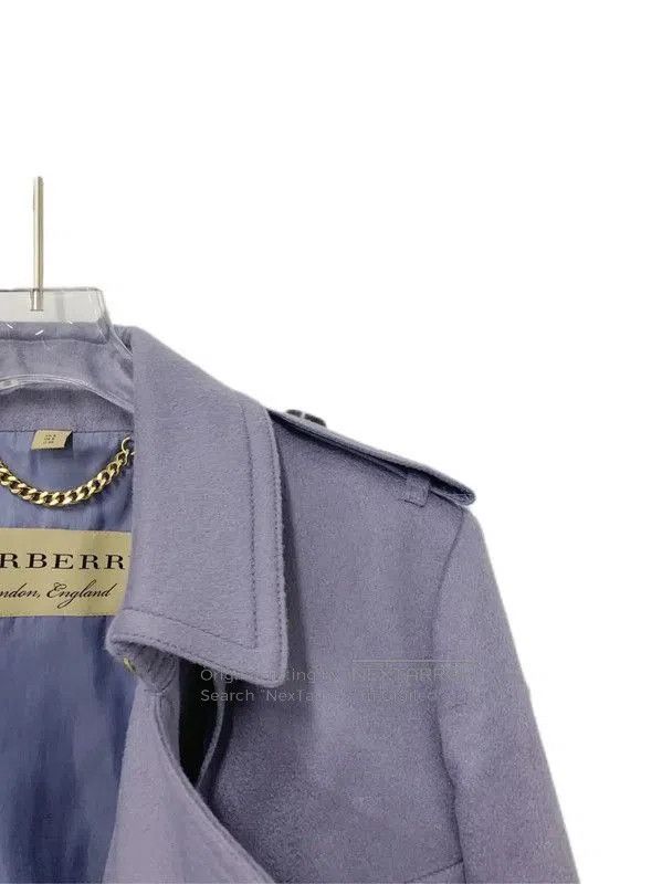 Burberry Burberry Women's Purple Wool Coat. Size L / US 10 / IT 46 - 4 Thumbnail