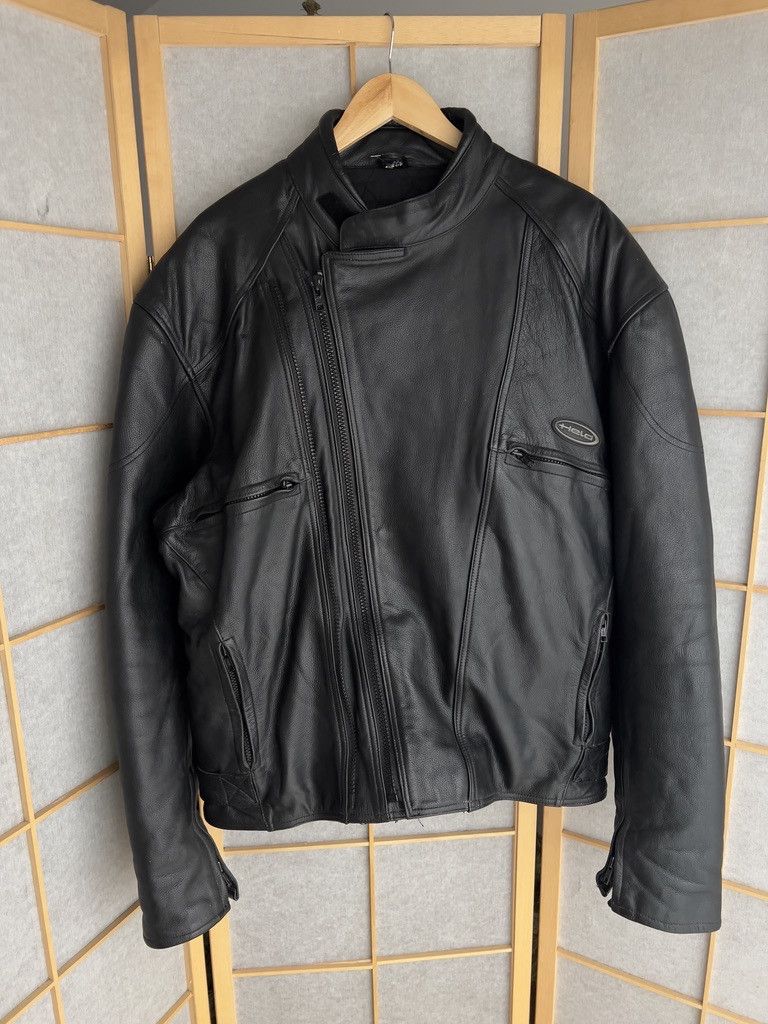 If Six Was Nine Crazy! Vintage 2000s biker racing leather bomber jacket boxy Size US XL / EU 56 / 4 - 8 Thumbnail