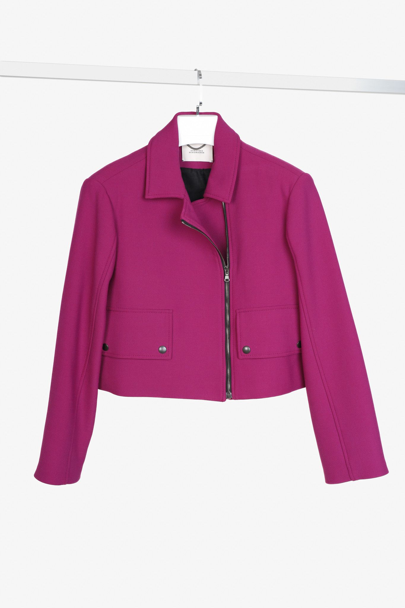 DOROTHEE SCHUMACHER Dorothee Schumacher Purple Cropped Jacket Size M / US 6-8 / IT 42-44 - 1 Thumbnail